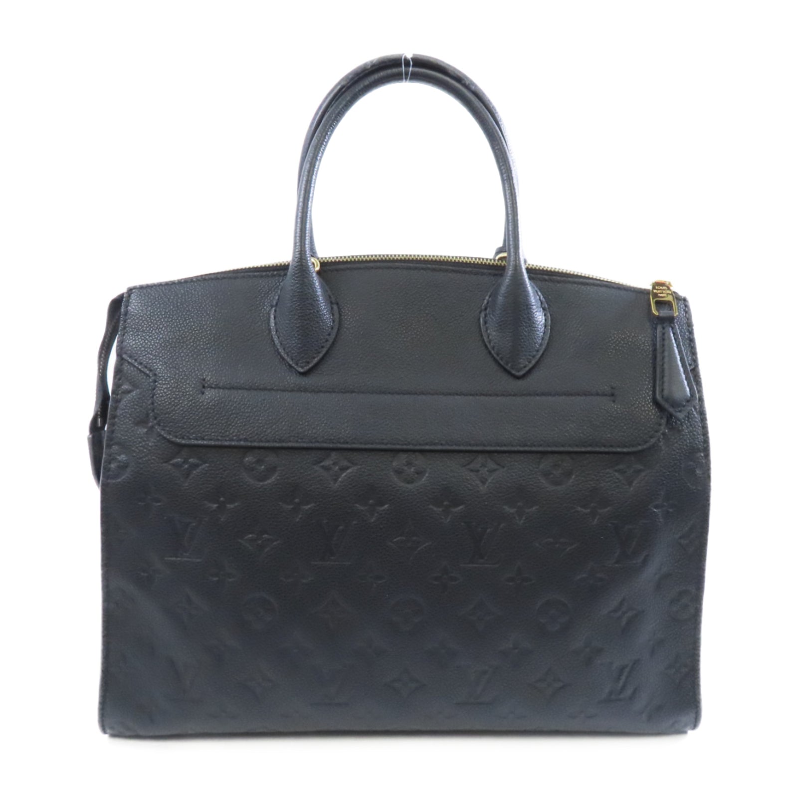 LOUIS VUITTON Monogram Empreinte PontNeuf GM金扣手挽肩背兩用袋黑色