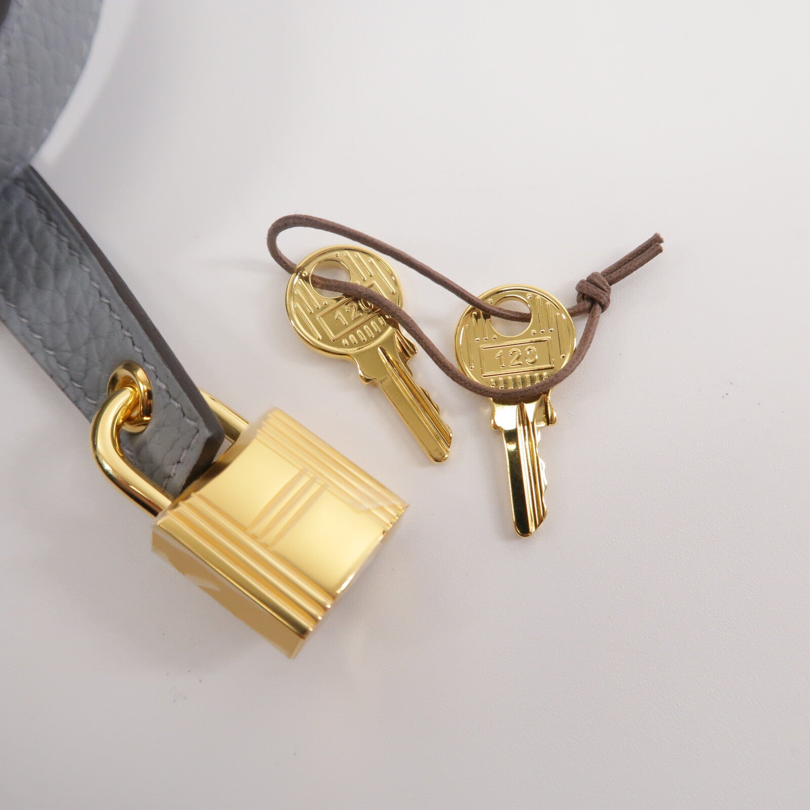 HERMES Clemence皮革Picotin PM手挽袋Gris Pantin