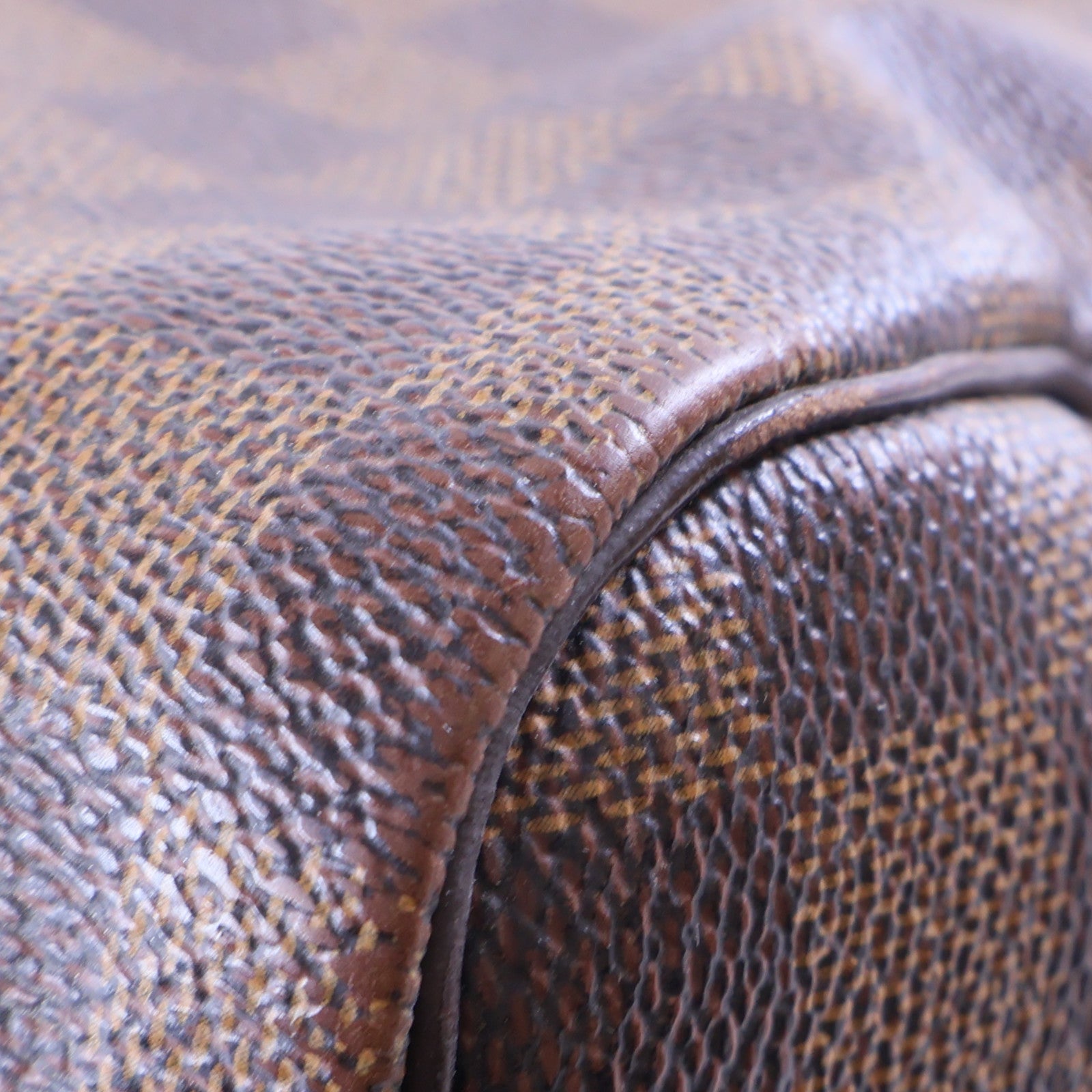 LOUIS VUITTON Damier Speedy 30金扣手挽袋棕色