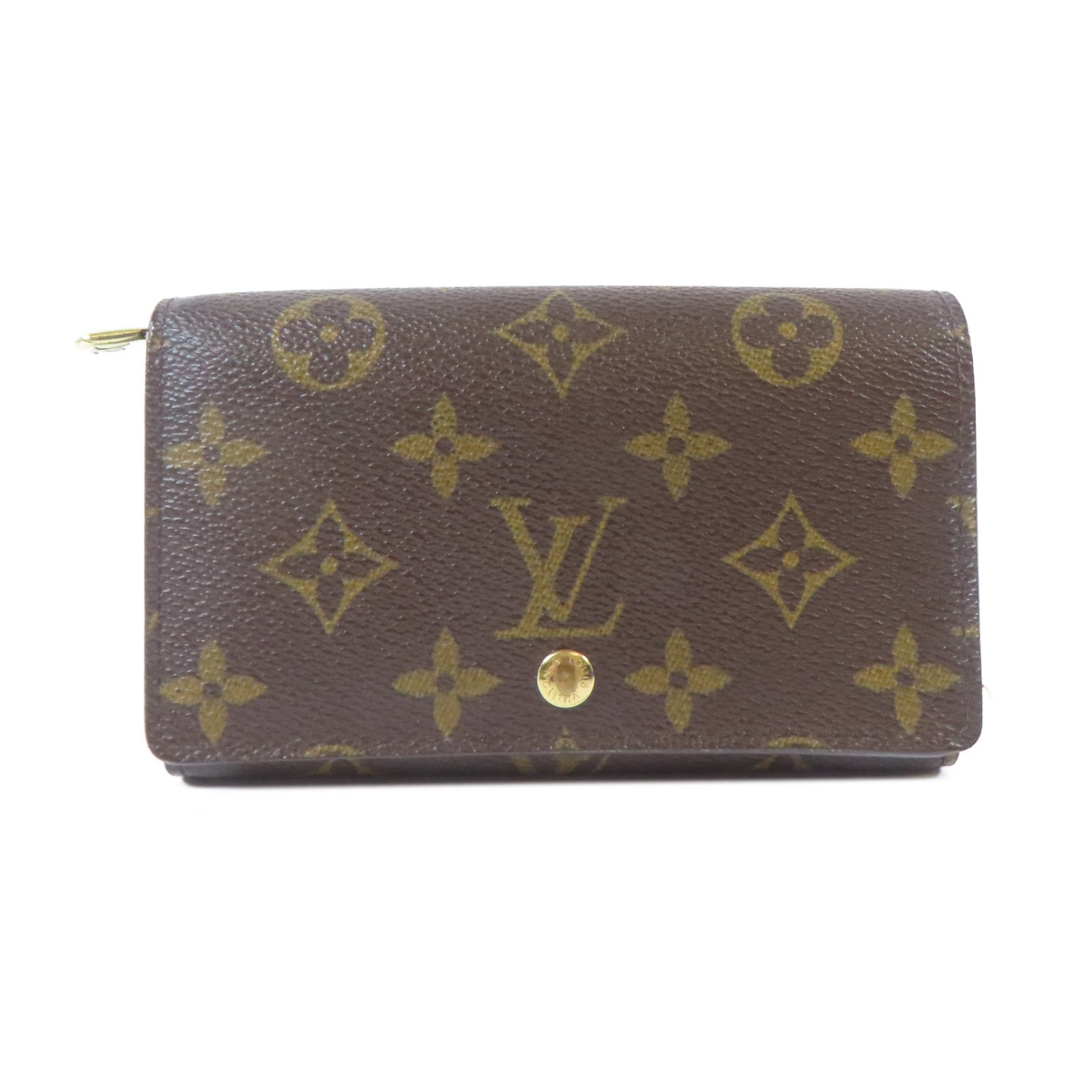 LOUIS VUITTON Monogram Wallet金扣錢包啡色