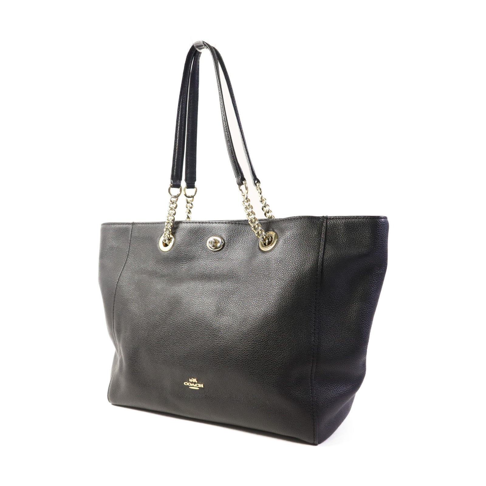 COACH 【激減優惠】牛皮皮革Shoulder Bag金扣肩背袋