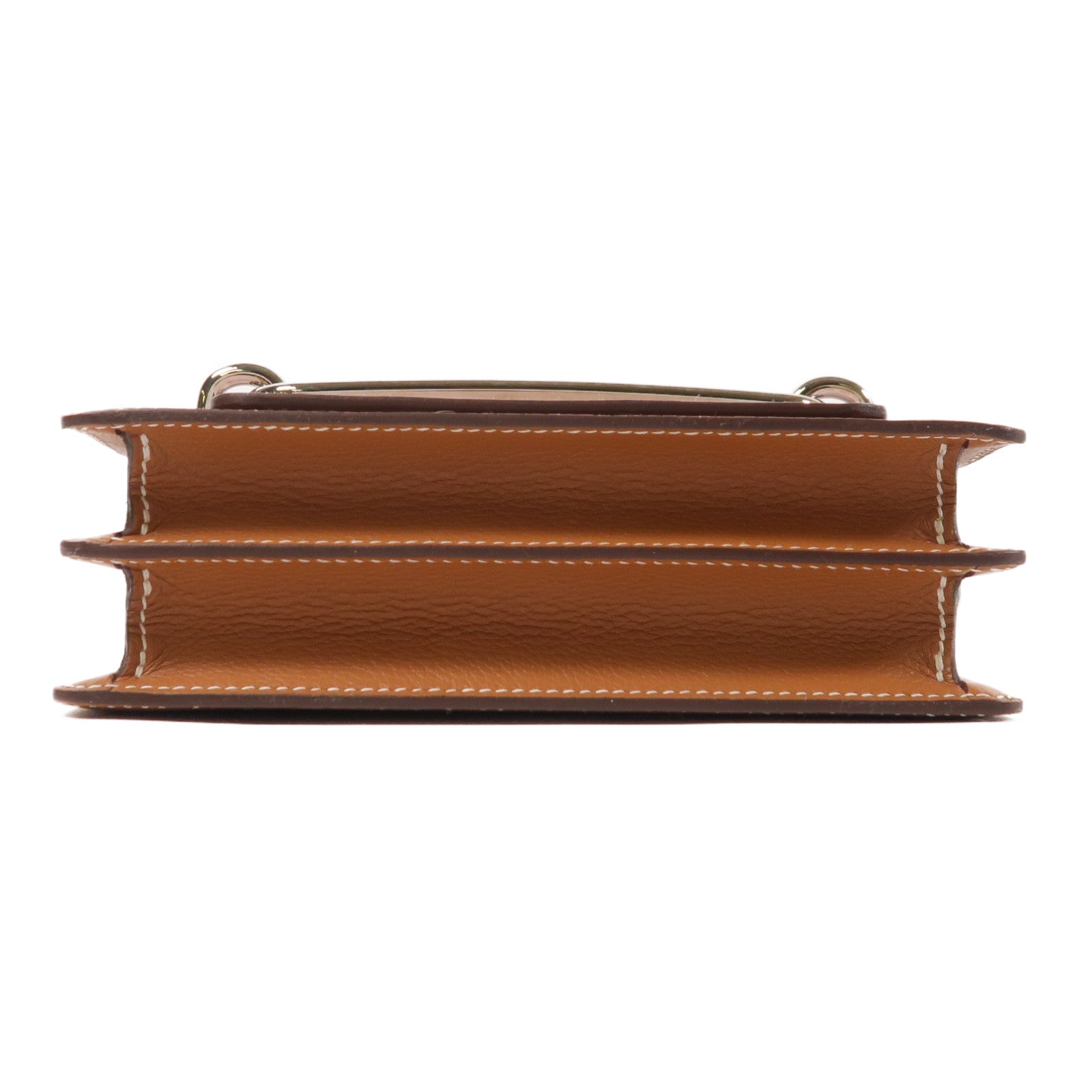 HERMES Evercolor皮革Roulis銀扣肩背袋