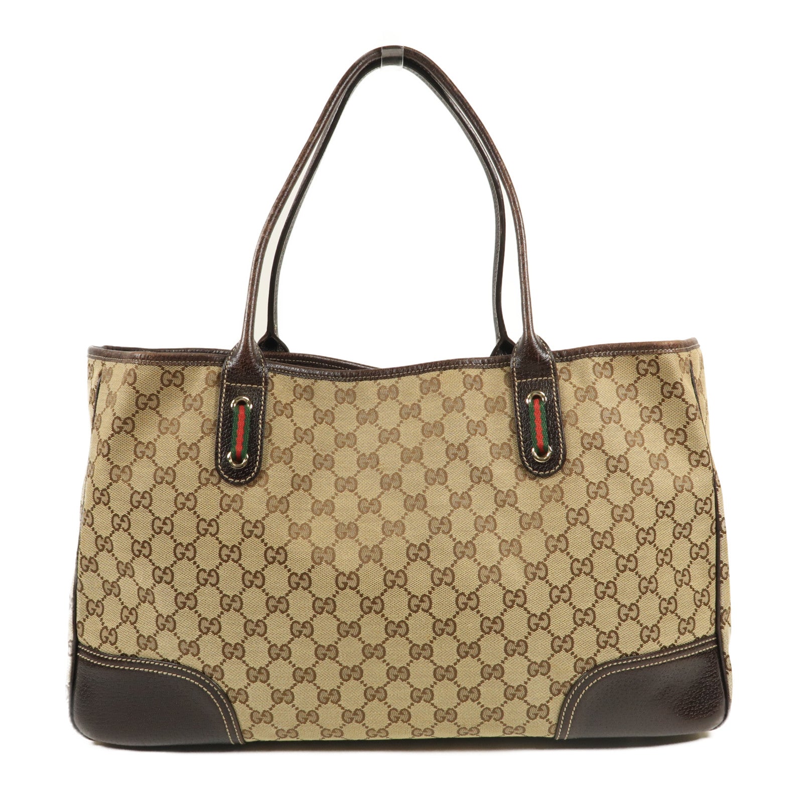 GUCCI 帆布Shoulder Bag金扣肩背袋
