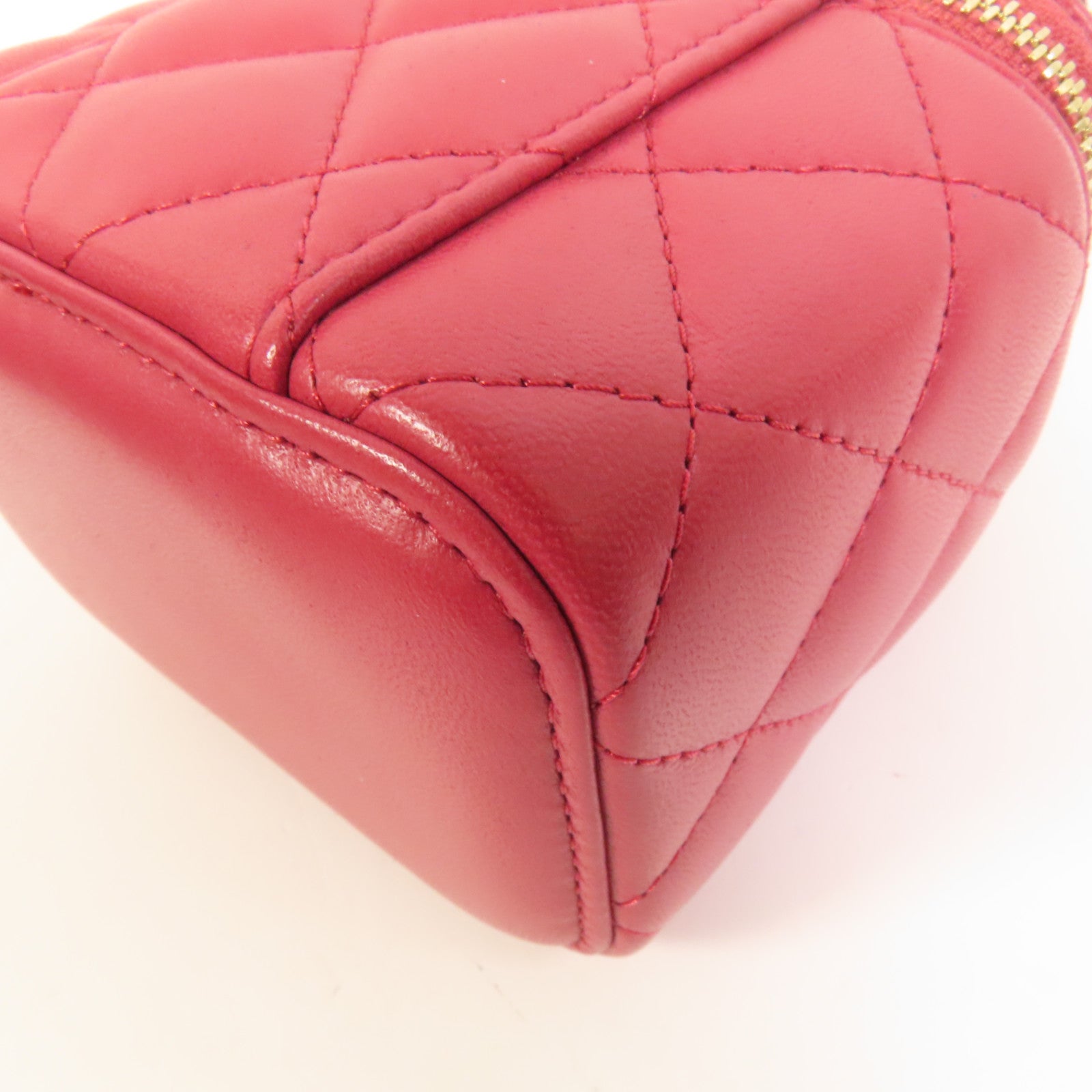 CHANEL 羊皮皮革Mini Top Handle Vanity Case金扣鏈帶肩背袋