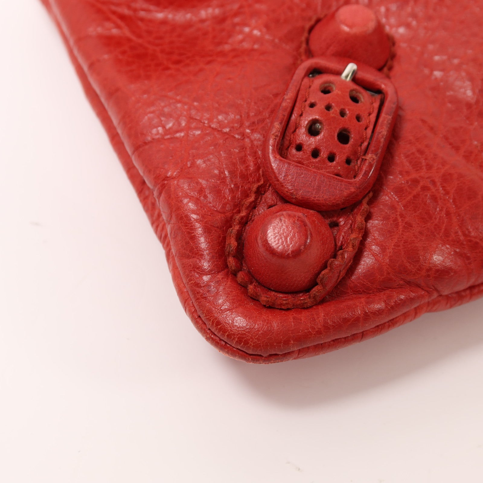 BALENCIAGA 牛皮皮革Clutch銀扣手拿包