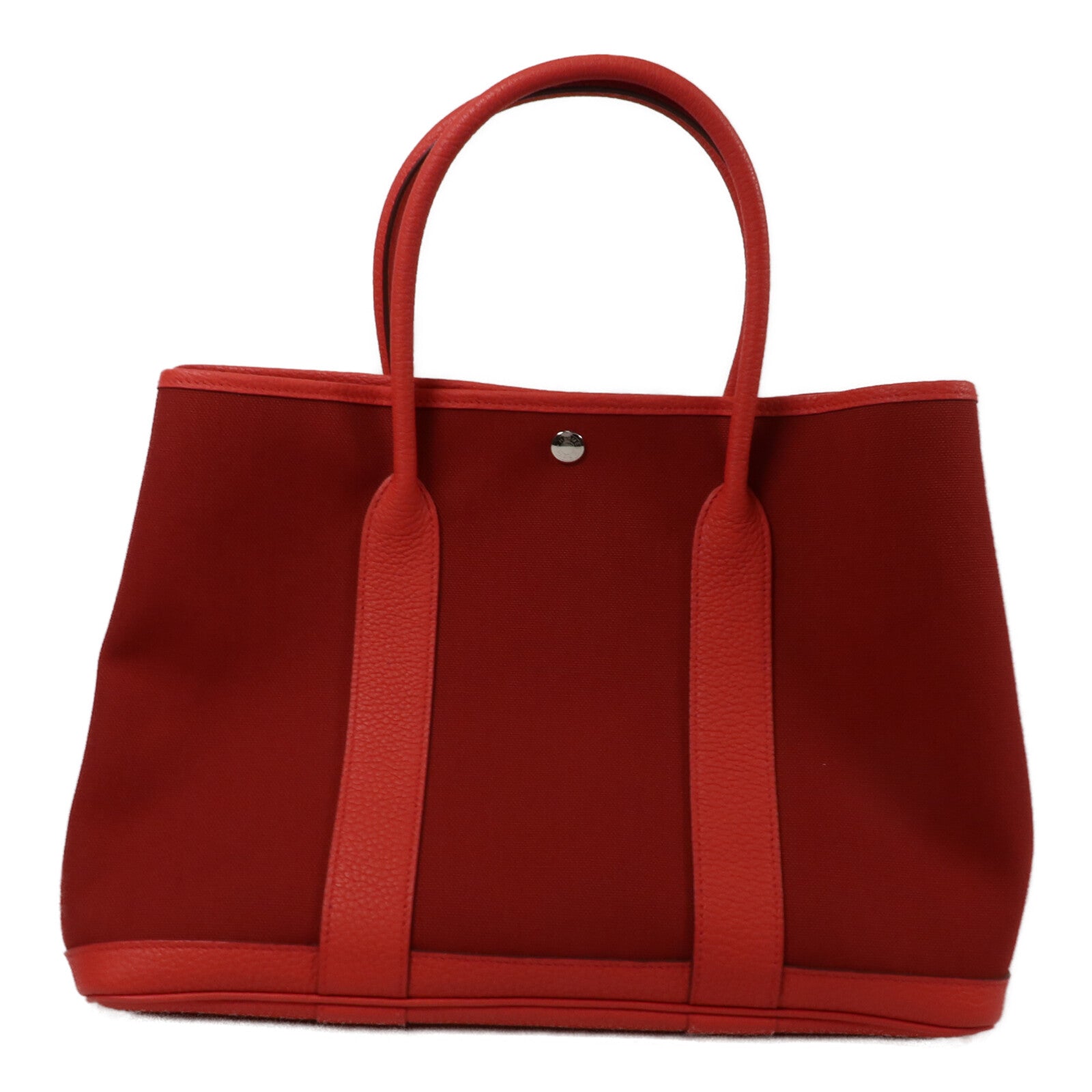 HERMES 帆布GardenParty PM手挽袋Bougainvillea