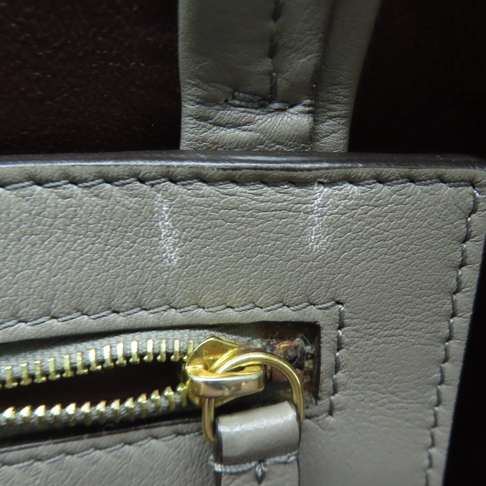 CELINE Cowhide Leather Tote Bag Gray