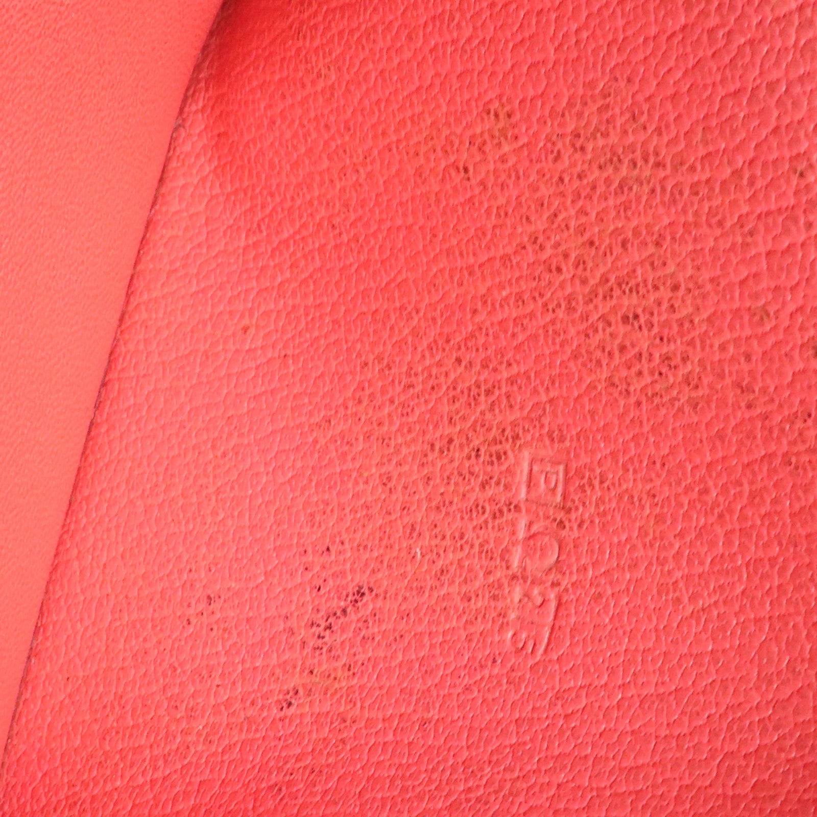 HERMES 山羊皮革Evelyne Long Wallet長錢包Rose Lipstick
