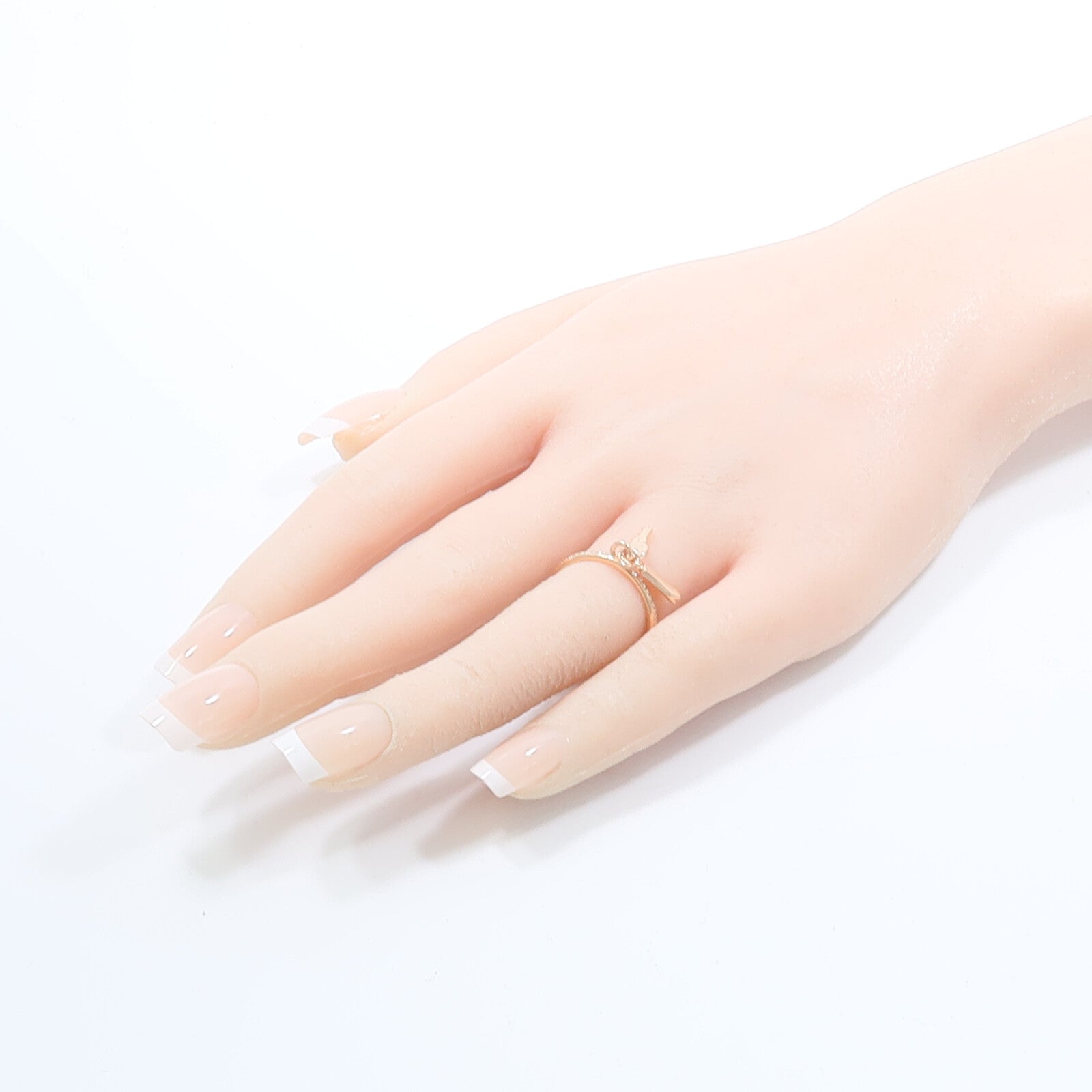 HERMES 18K玫瑰金Kelly Clochette Ring鑽石戒指
