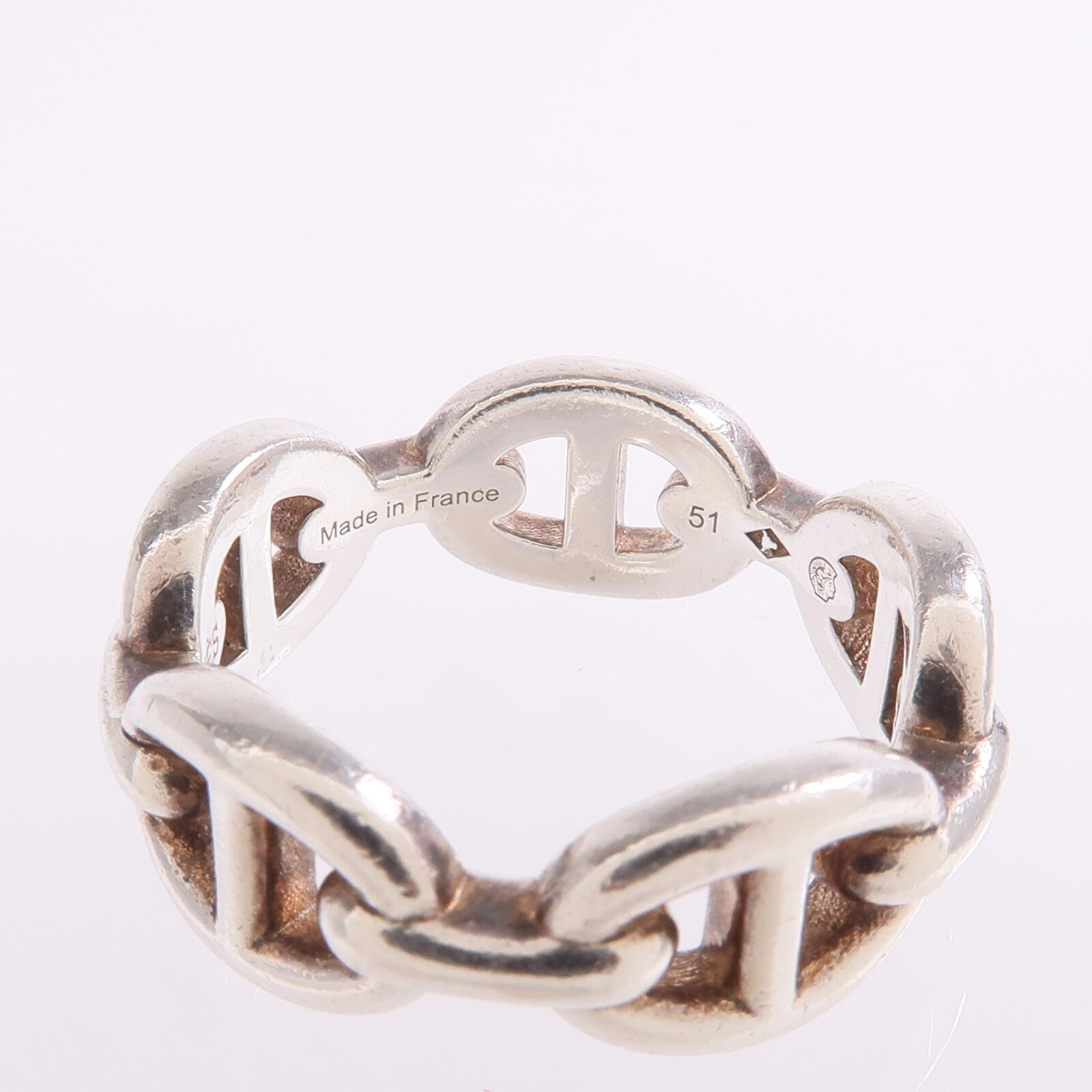 HERMES 925純銀Chaine D'anere Ring戒指US#5.5