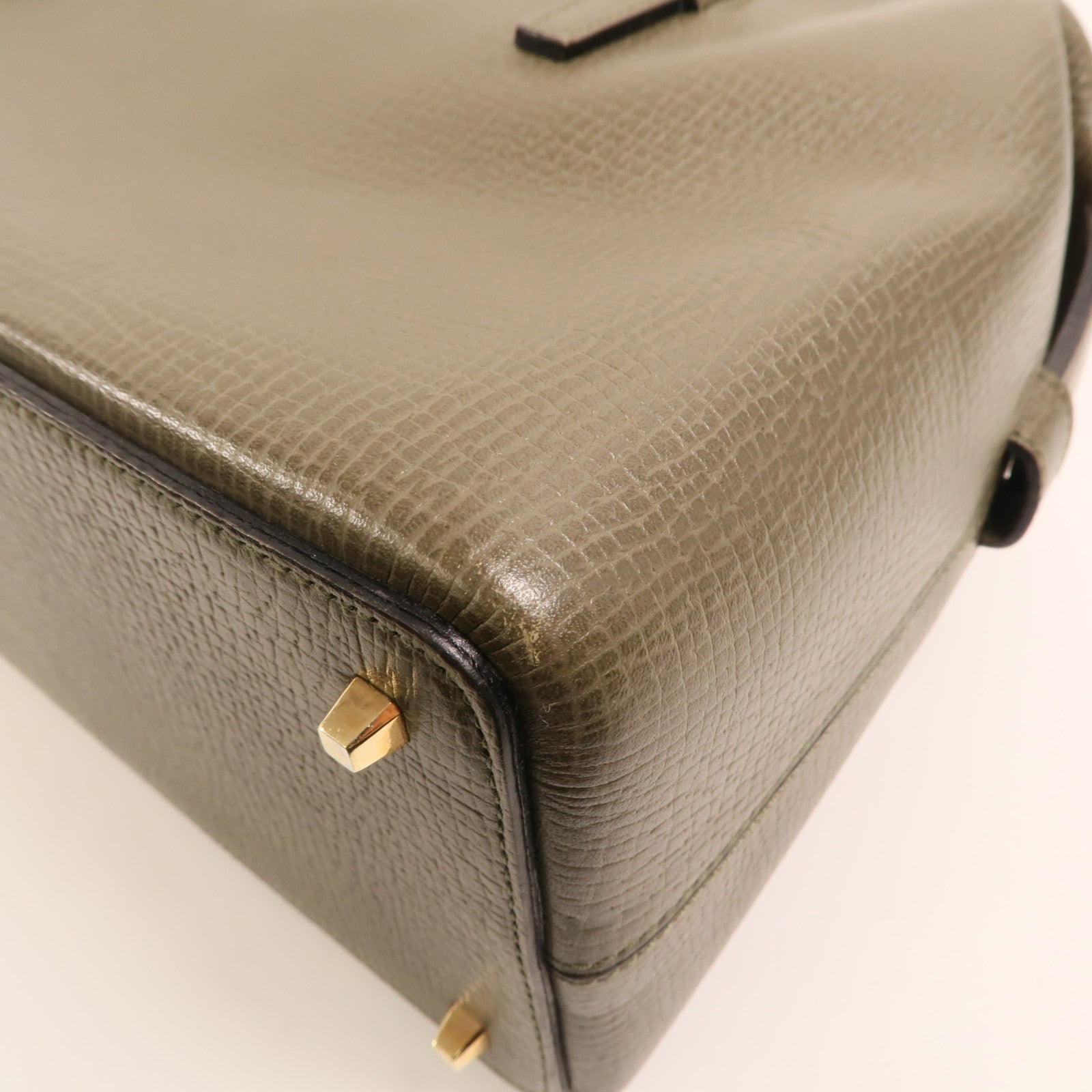 LOEWE 牛皮皮革Handbag金扣手挽袋