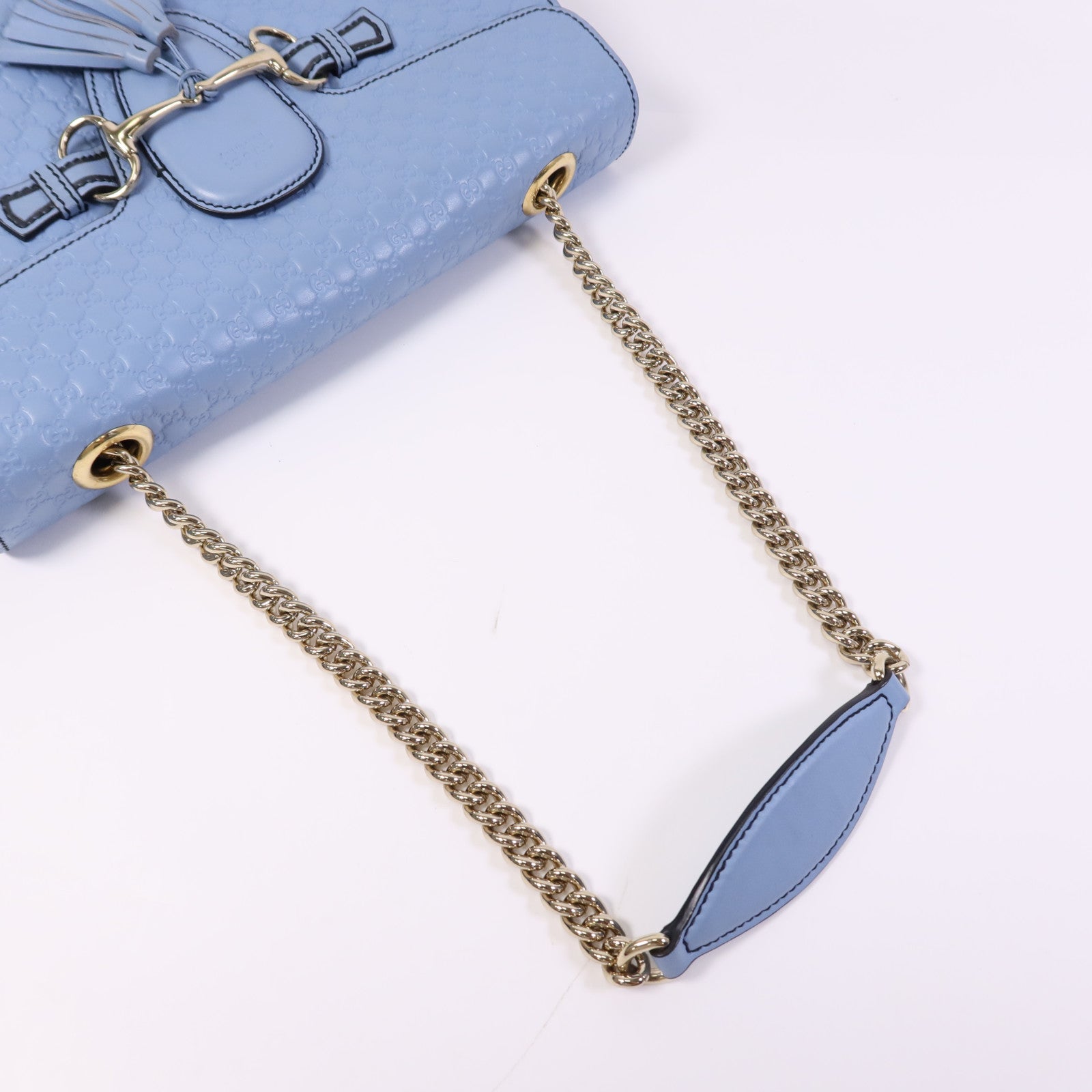 GUCCI 牛皮皮革Medium Emily金扣鏈帶肩背袋