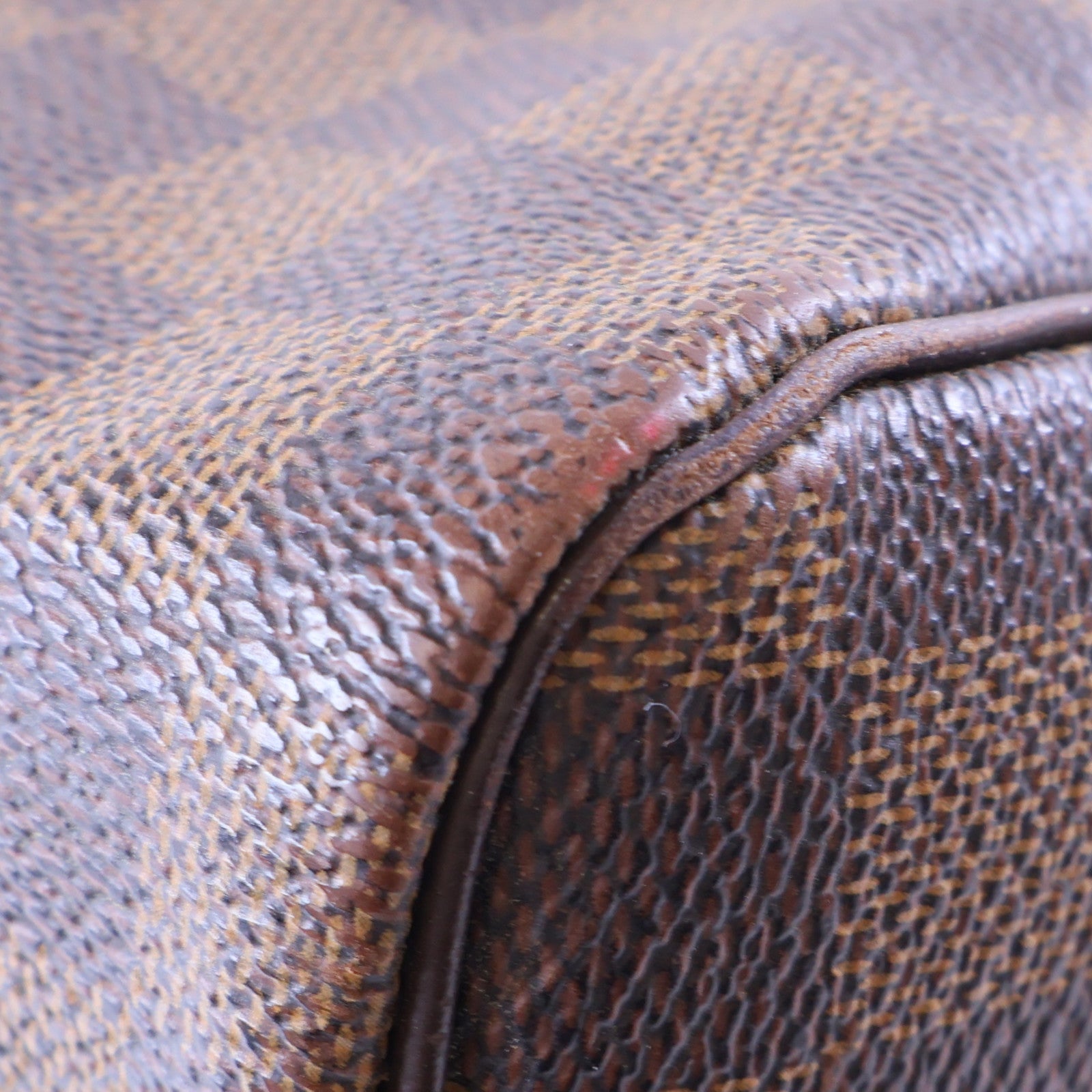 LOUIS VUITTON Damier Speedy 30金扣手挽袋棕色