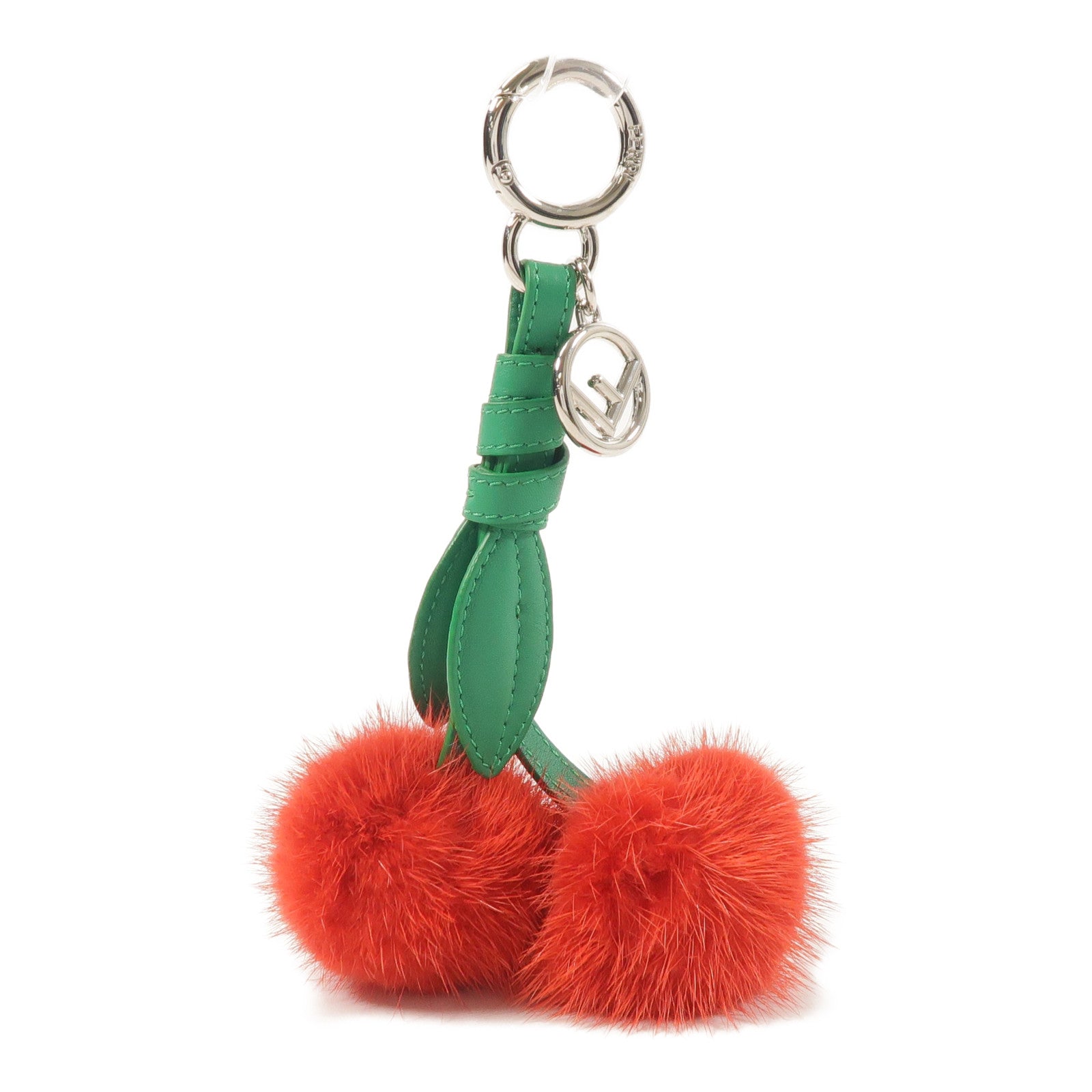FENDI Mink Fur/牛皮皮革Charm掛飾