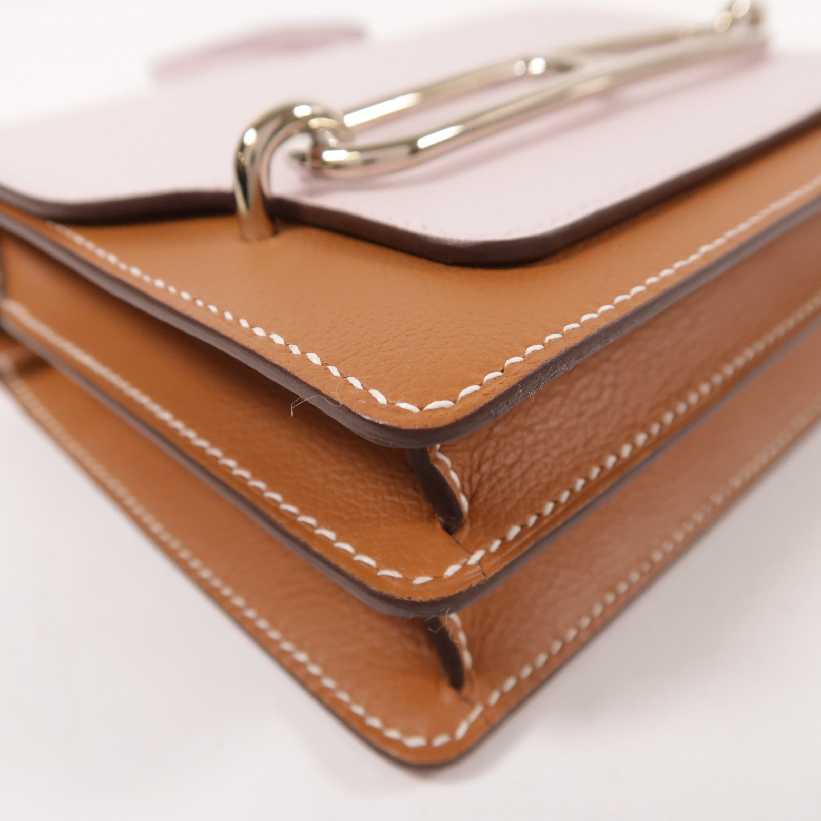 HERMES Evercolor皮革Roulis銀扣肩背袋