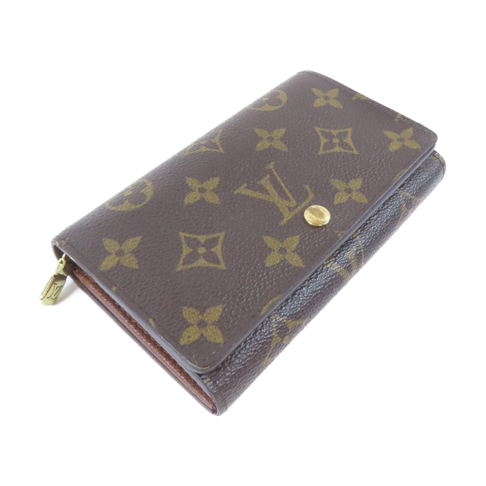 LOUIS VUITTON Monogram Wallet金扣錢包啡色