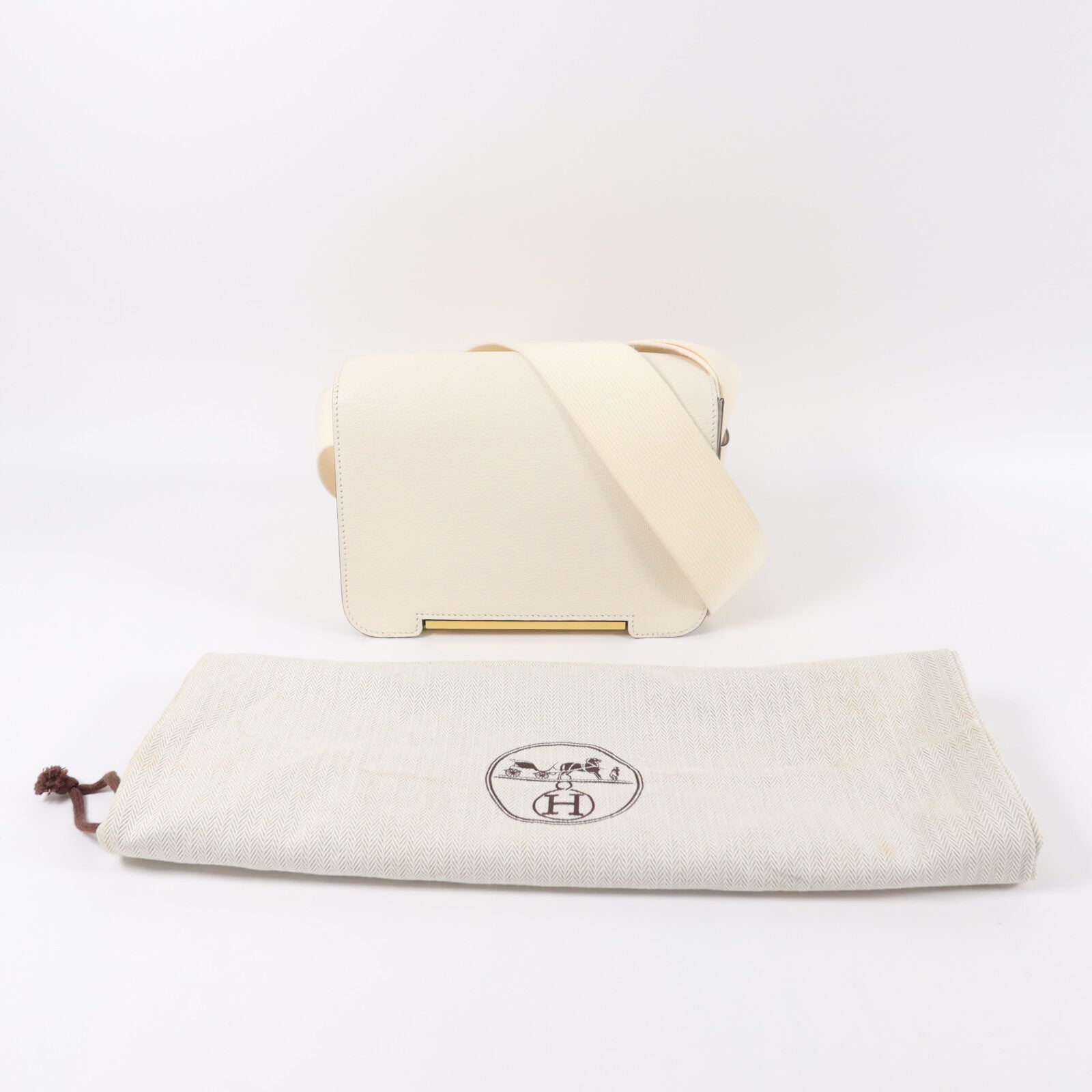 HERMES Chevre皮革Geta肩背袋Nata
