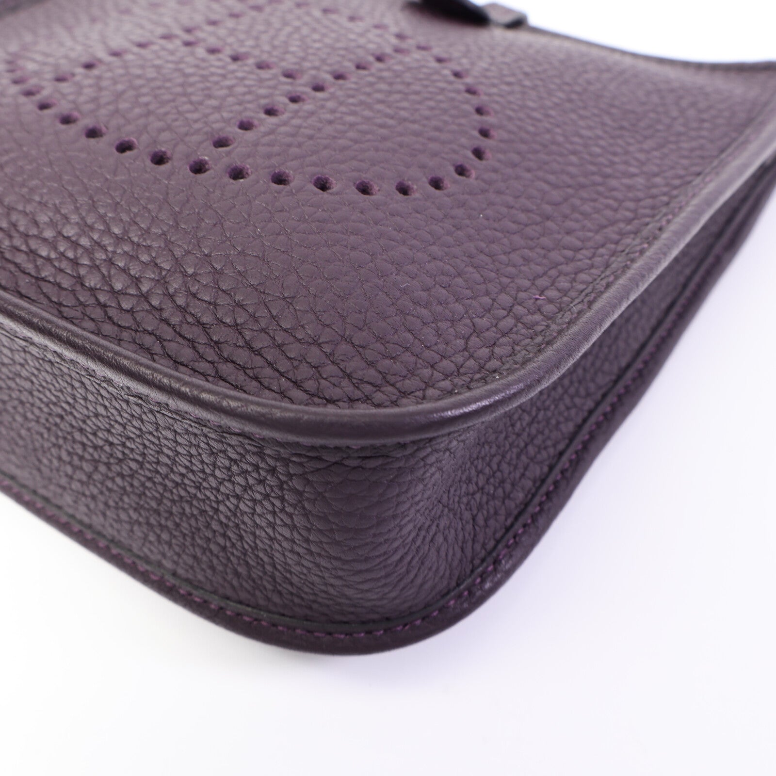 HERMES Clemence皮革Evelyne TPM肩背袋Raisin
