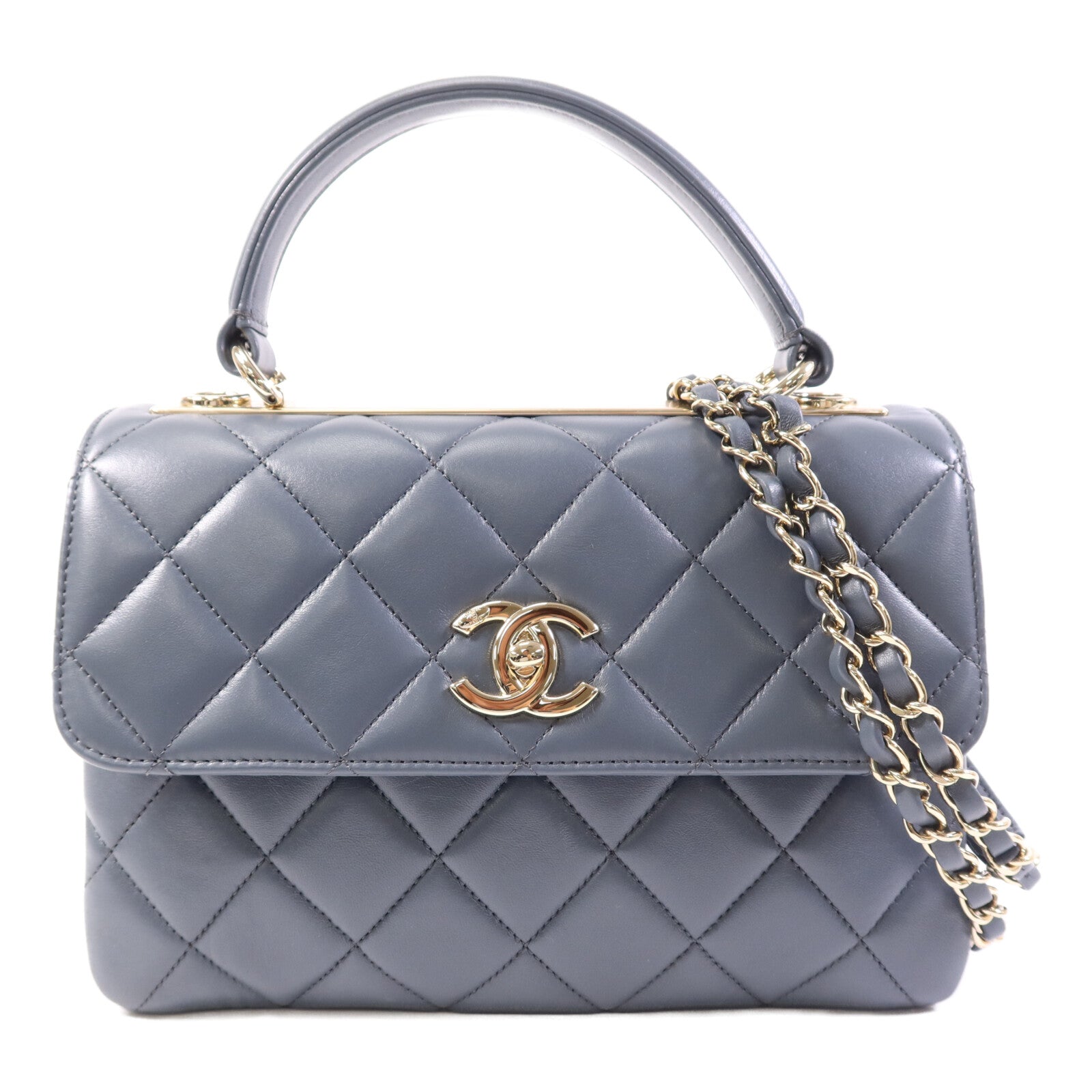 CHANEL 羊皮皮革Trendy CC金扣手挽肩背兩用袋