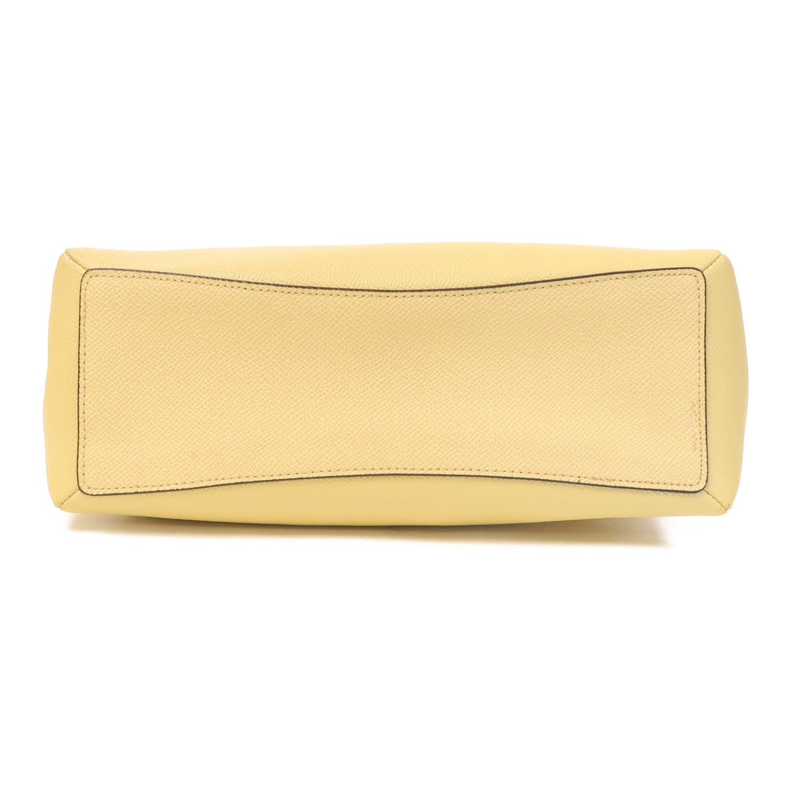 COACH 牛皮皮革Shoulder Bag銀扣手挽肩背兩用袋黃色
