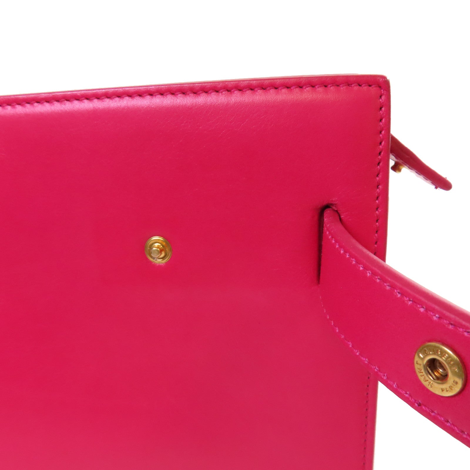 SAINT LAURENT 牛皮皮革Sac de Jour Clutch Bag金扣手拿包粉紅色
