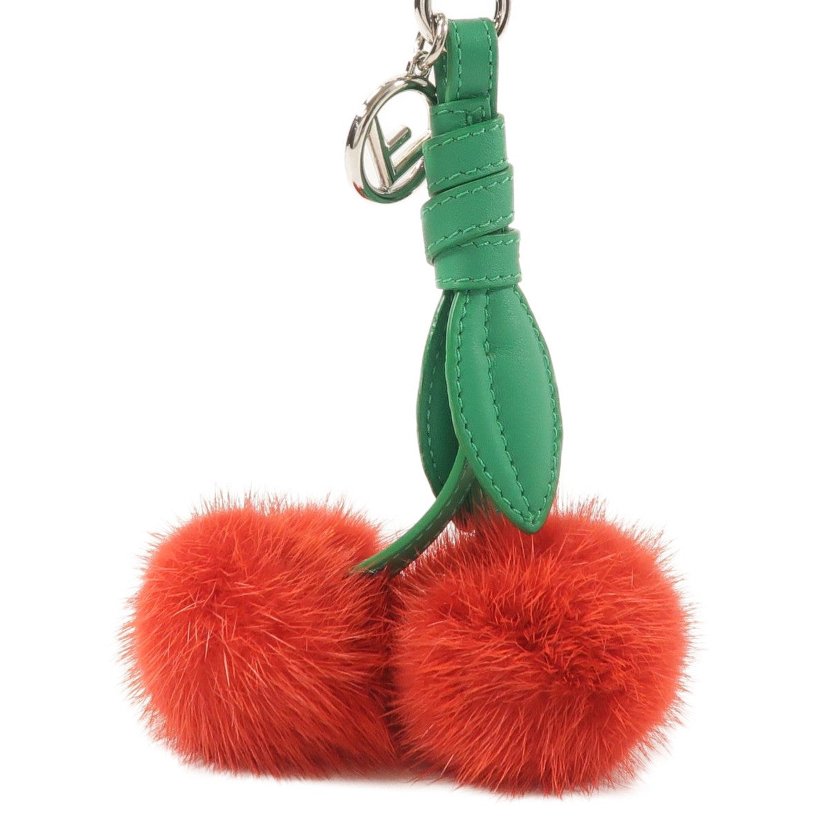 FENDI Mink Fur/牛皮皮革Charm掛飾