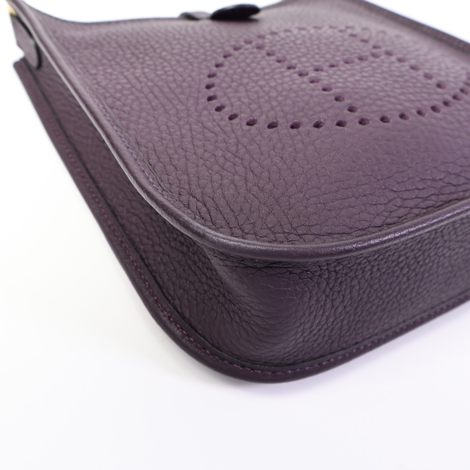 HERMES Clemence皮革Evelyne TPM肩背袋Raisin