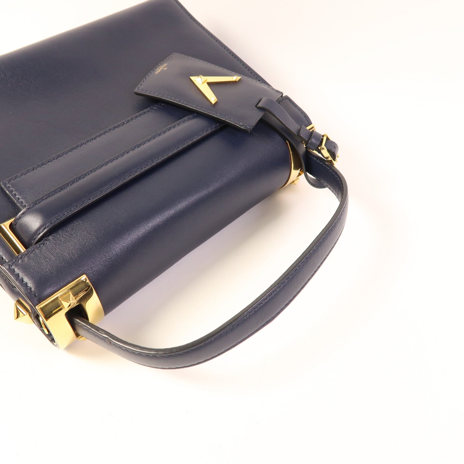 Valentino 牛皮皮革 2 way Shoulder Bag金扣手挽肩背兩用袋