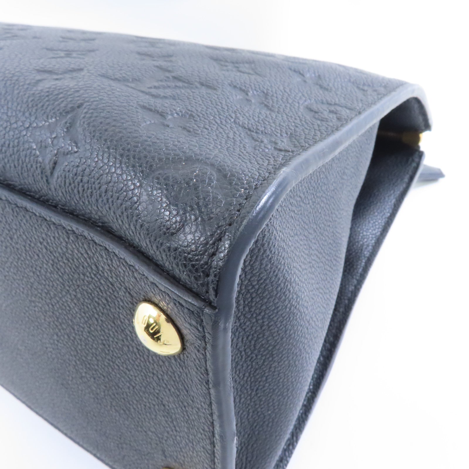LOUIS VUITTON Monogram Empreinte PontNeuf GM金扣手挽肩背兩用袋黑色