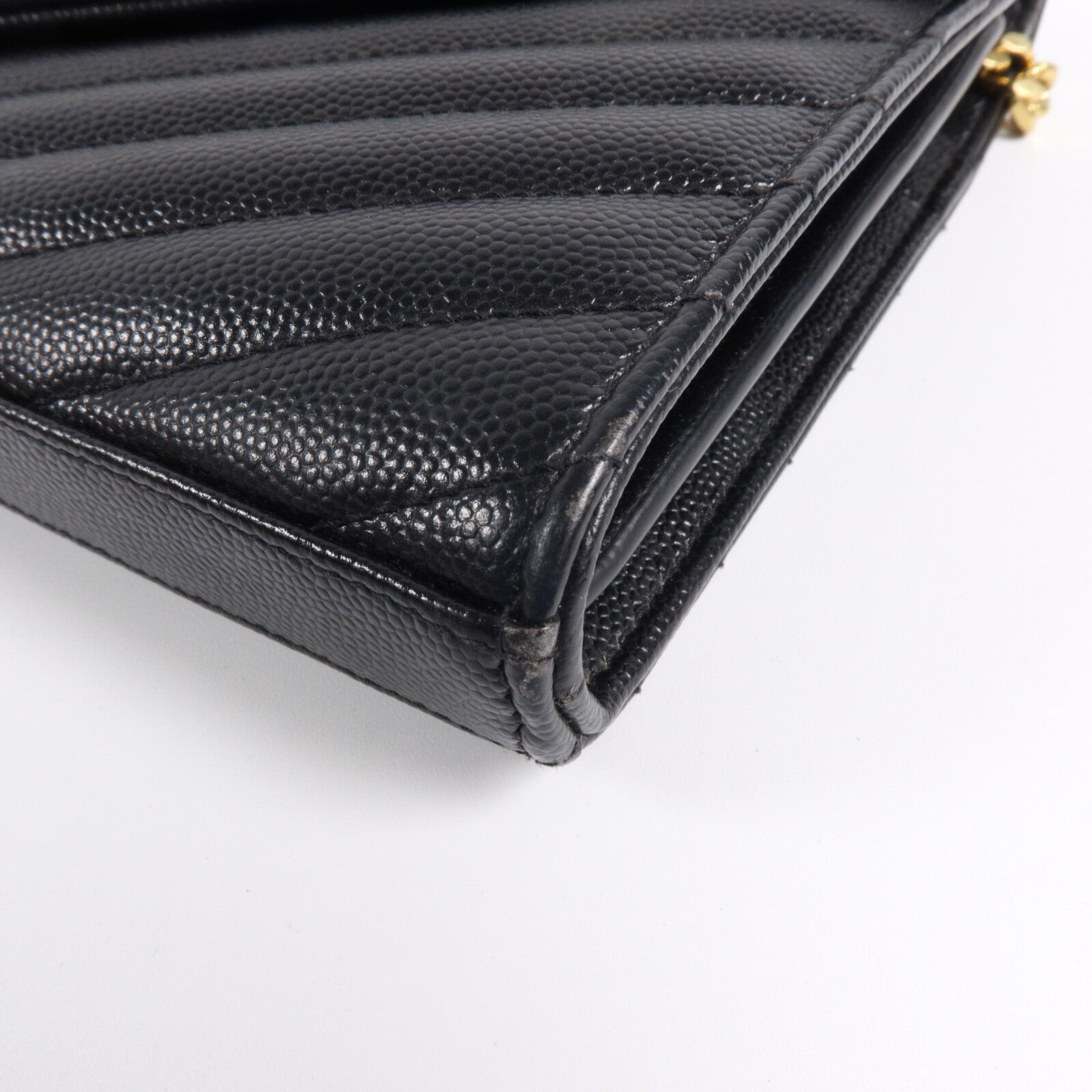 SAINT LAURENT 牛皮皮革Cassandre Envelope鏈帶肩背袋