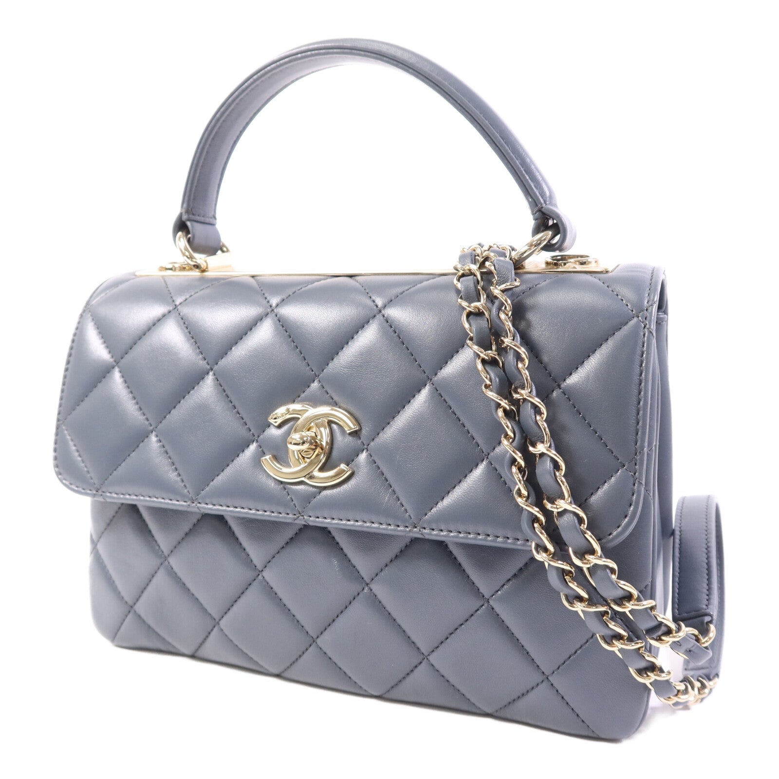 CHANEL 羊皮皮革Trendy CC金扣手挽肩背兩用袋