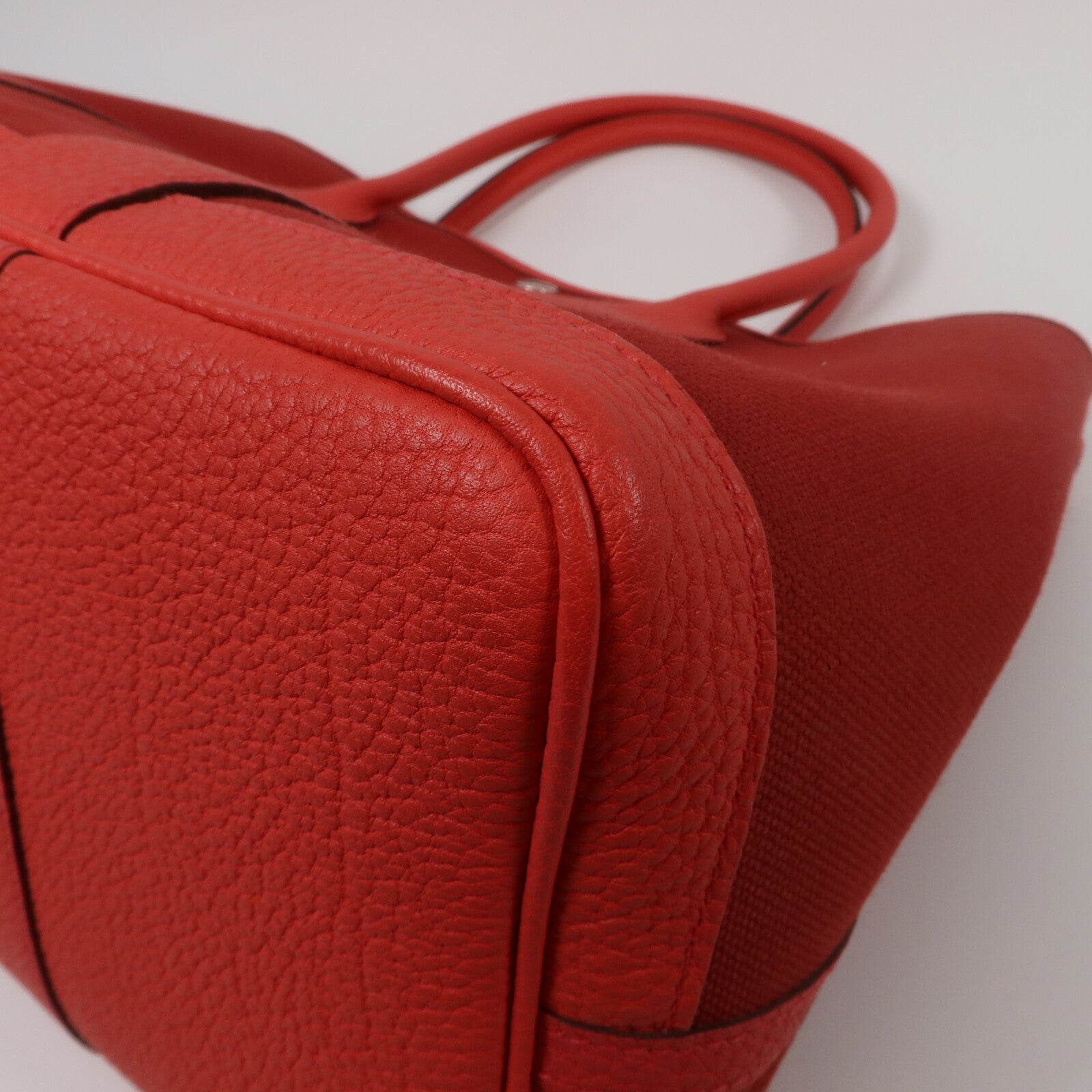 HERMES 帆布GardenParty PM手挽袋Bougainvillea