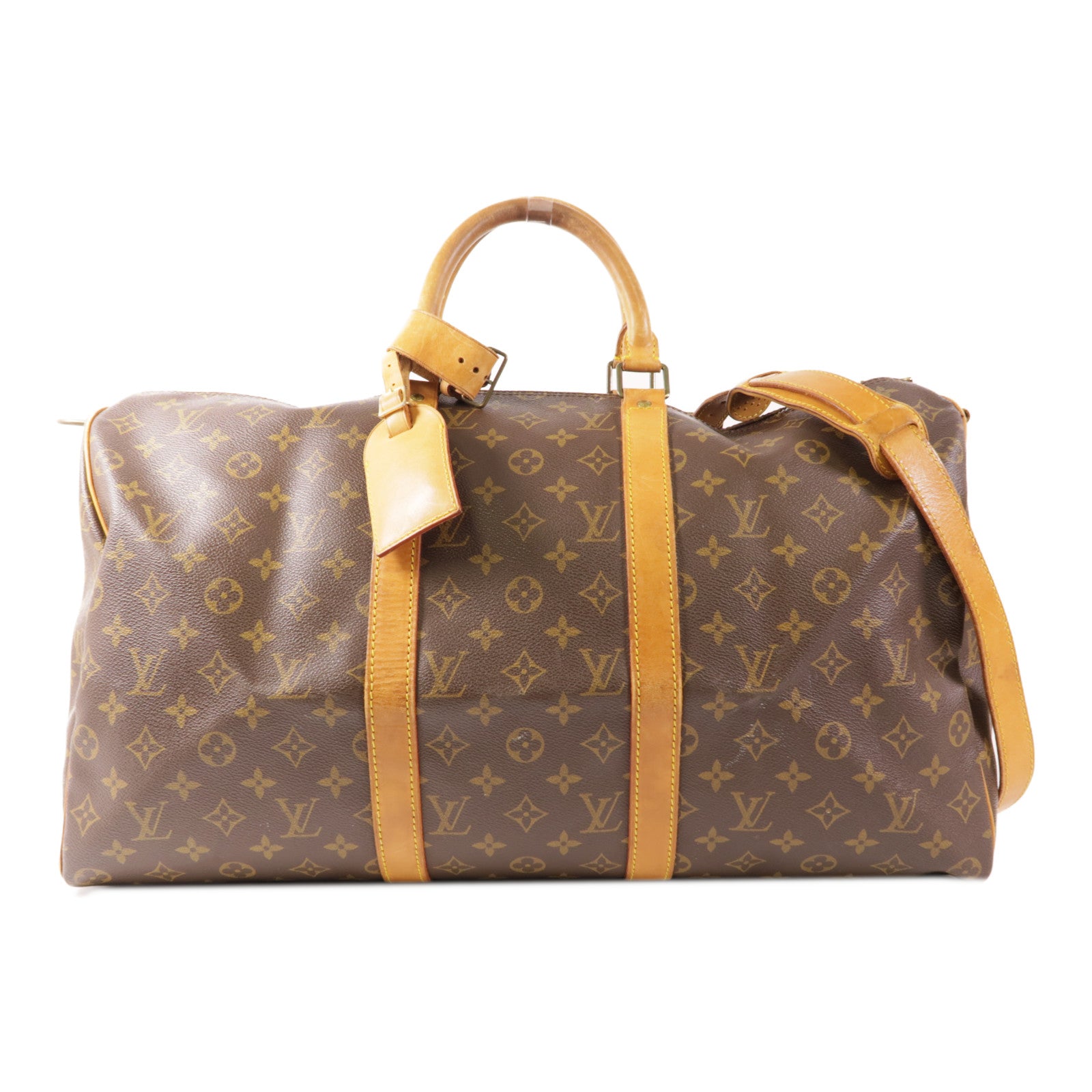 LOUIS VUITTON Monogram Keepall Bandouliere 50金扣手挽肩背兩用袋