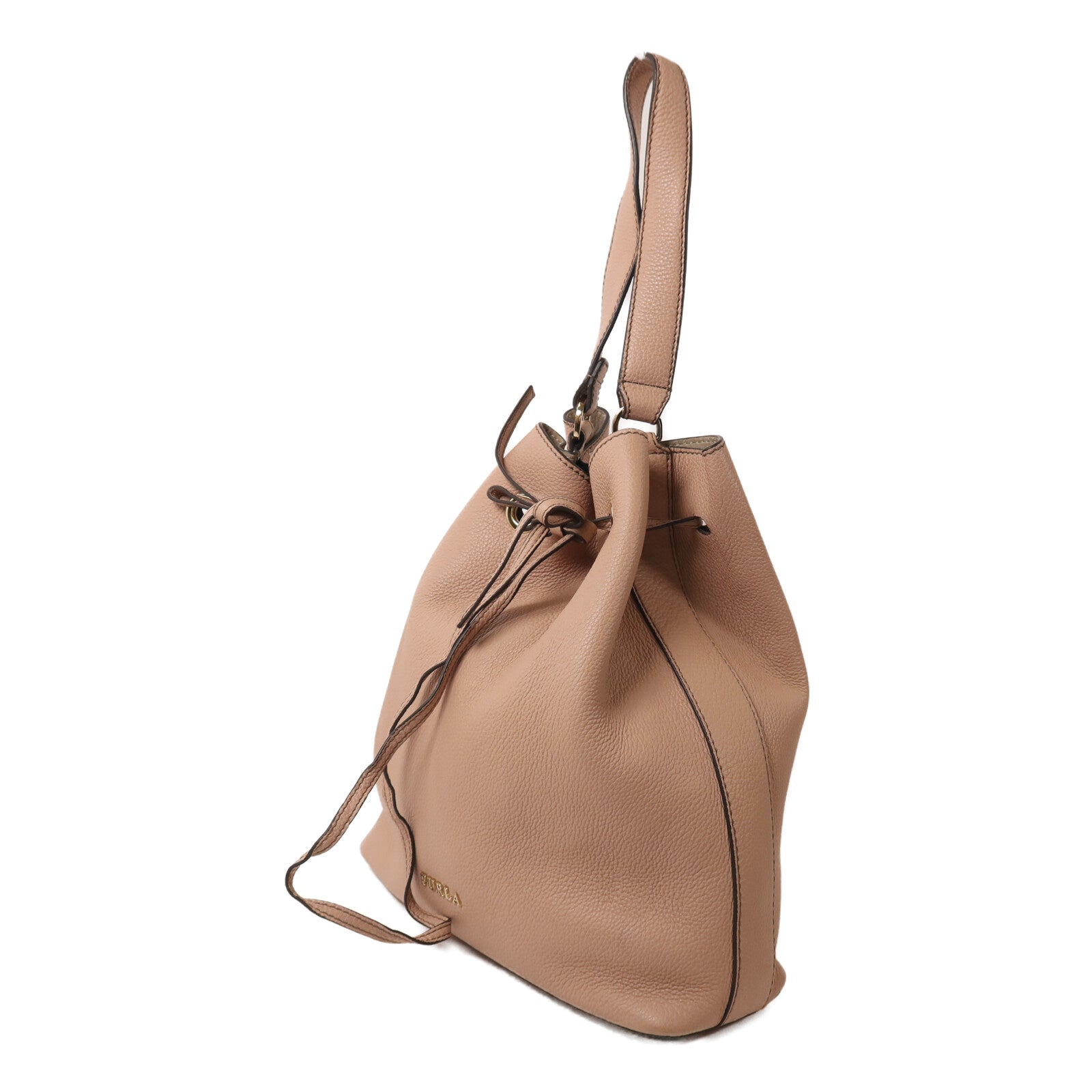 Furla 牛皮皮革Shoulder Bag金扣手挽肩背兩用袋