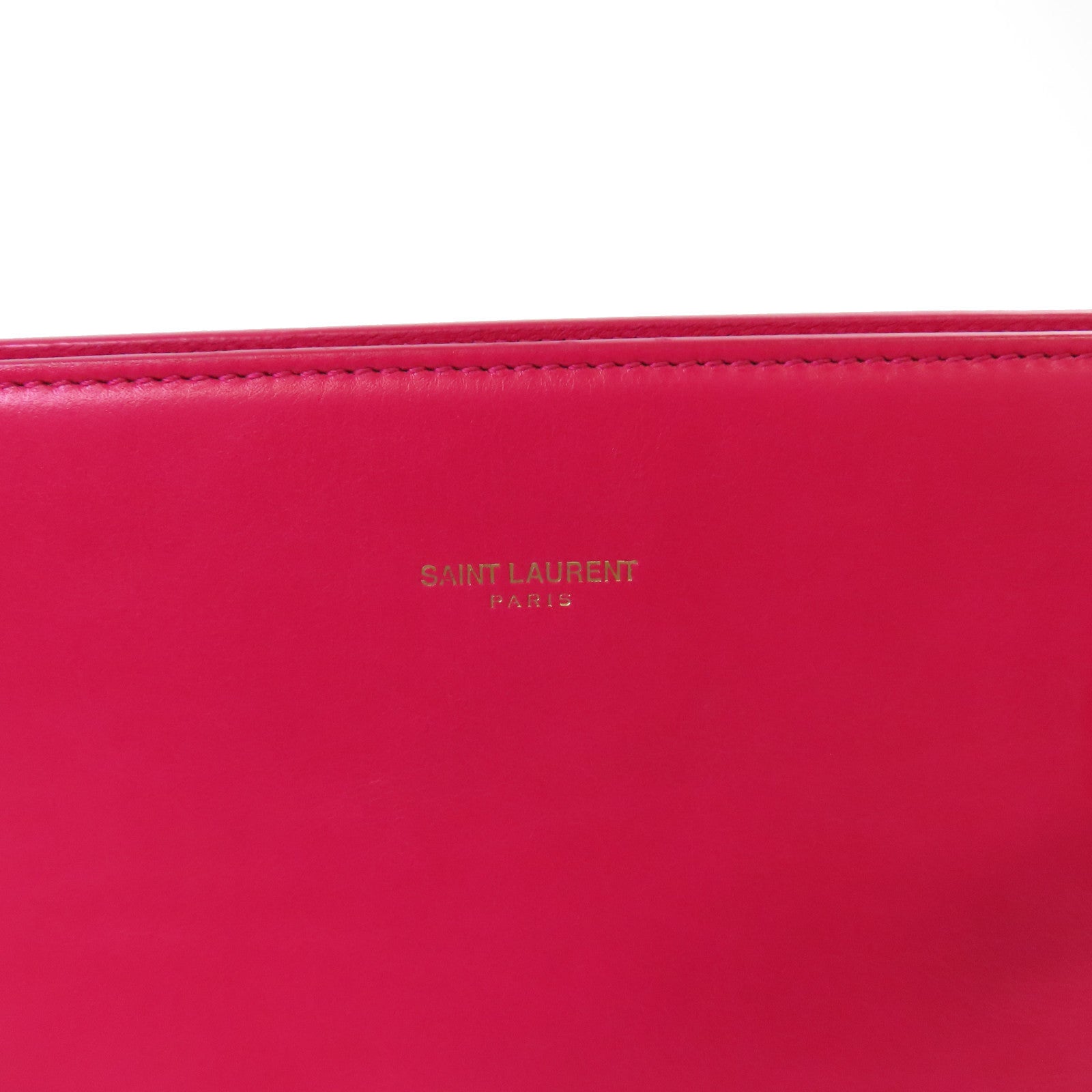 SAINT LAURENT 牛皮皮革Sac de Jour Clutch Bag金扣手拿包粉紅色