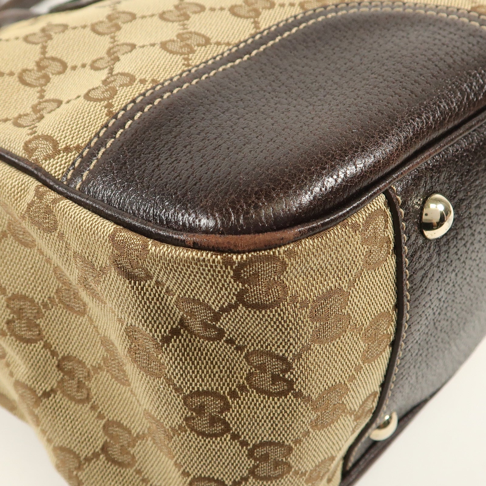 GUCCI 帆布Shoulder Bag金扣肩背袋