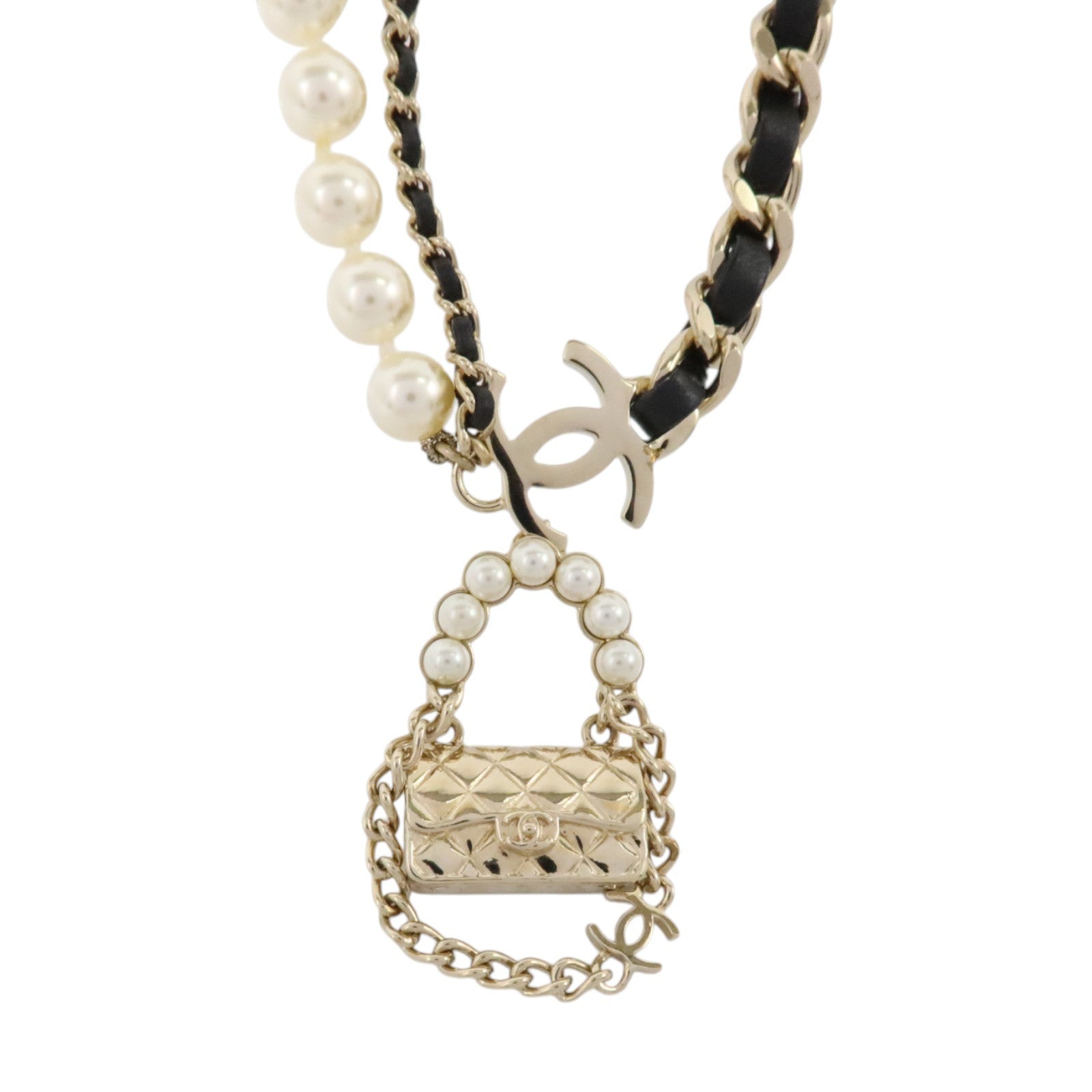 CHANEL 金属/皮革/PVC Necklace項鏈