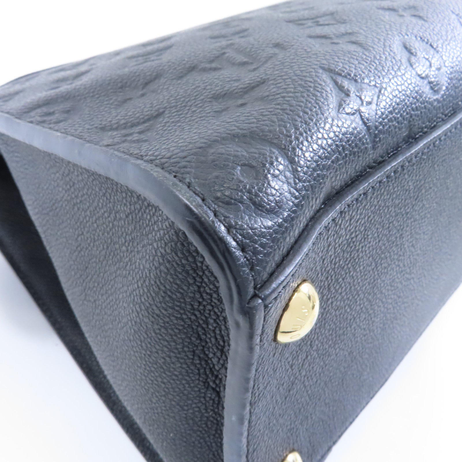 LOUIS VUITTON Monogram Empreinte PontNeuf GM金扣手挽肩背兩用袋黑色