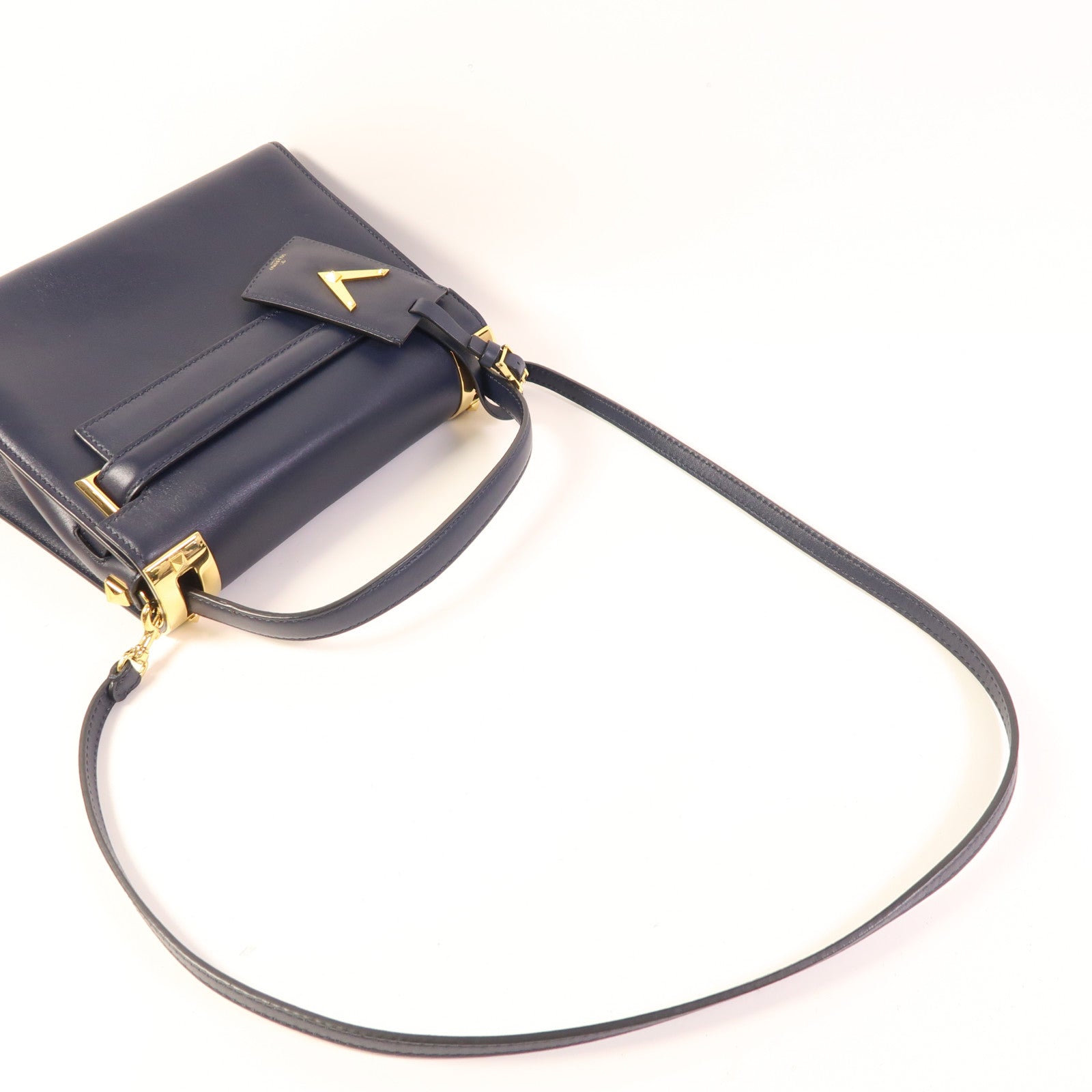 Valentino 牛皮皮革 2 way Shoulder Bag金扣手挽肩背兩用袋