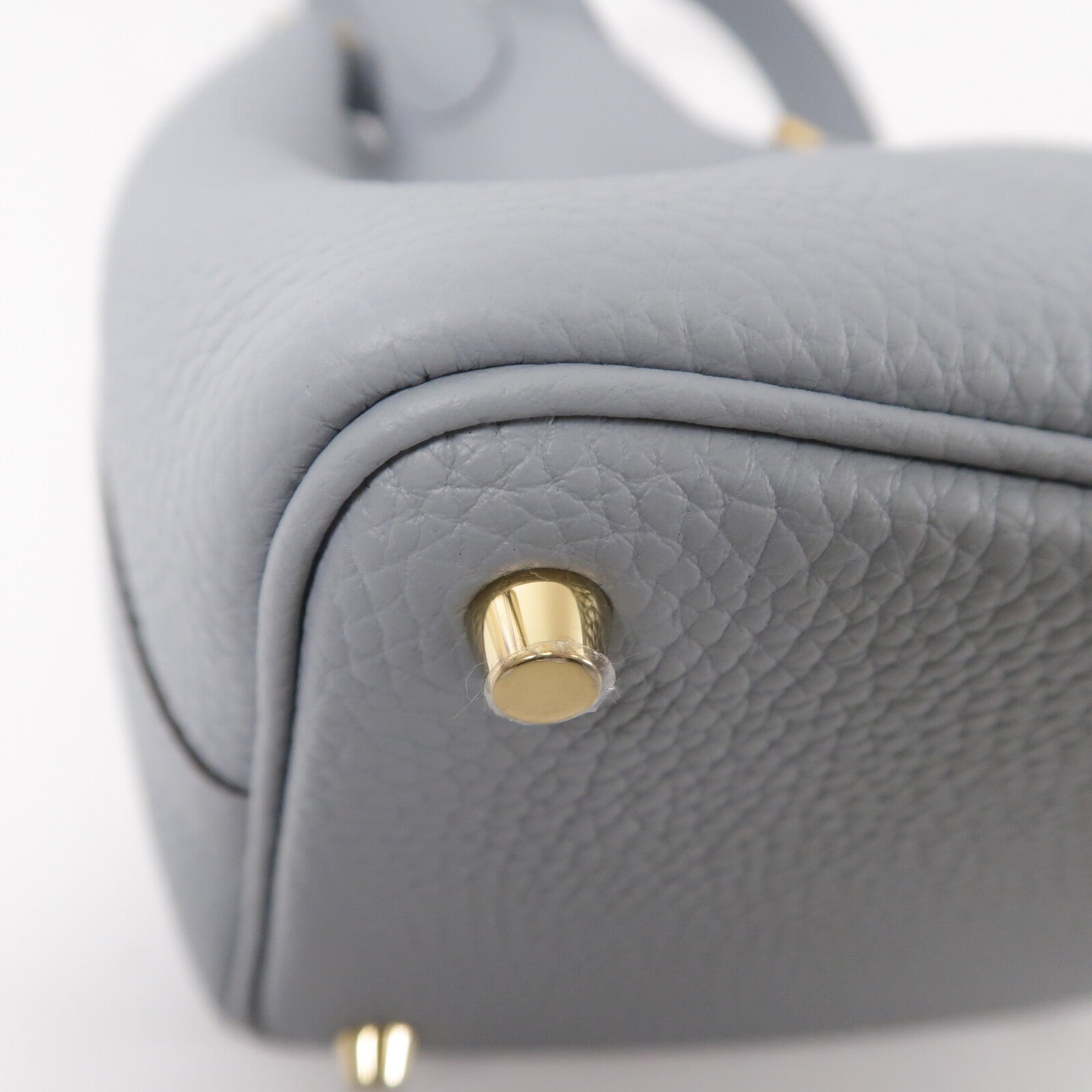 HERMES Clemence皮革Picotin PM手挽袋Gris Pantin