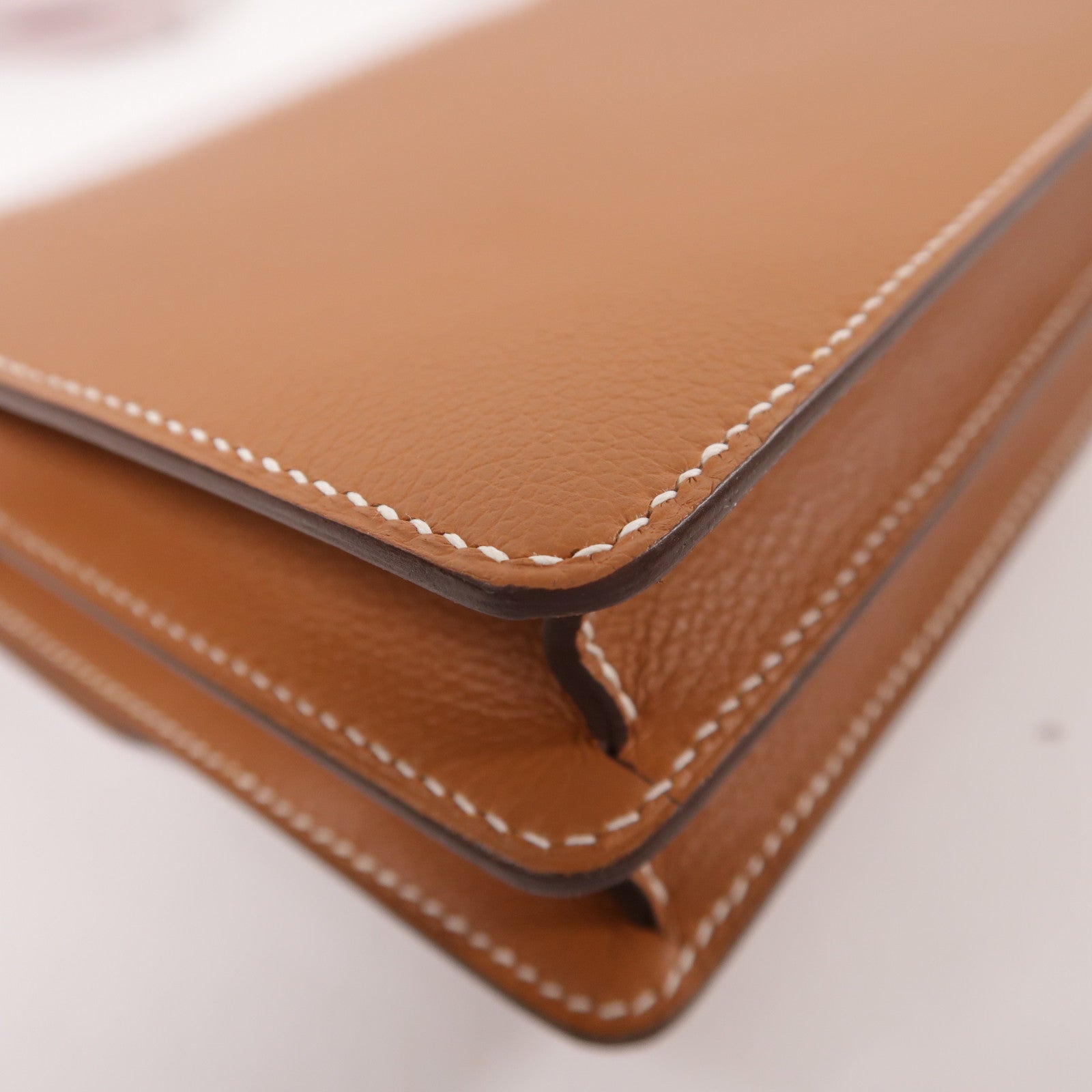 HERMES Evercolor皮革Roulis銀扣肩背袋