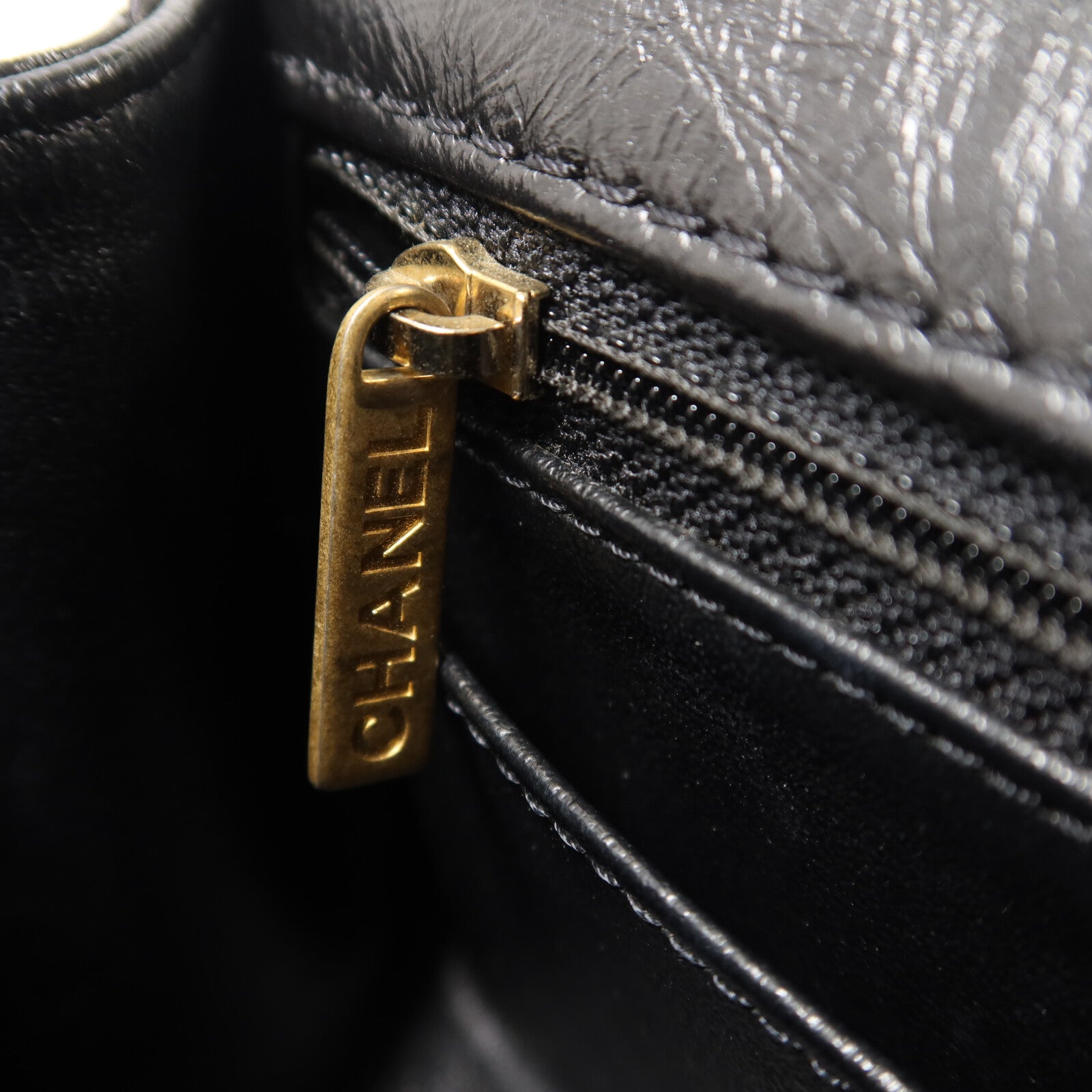 CHANEL 牛皮皮革2.55 Mini鏈帶手挽肩背兩用袋
