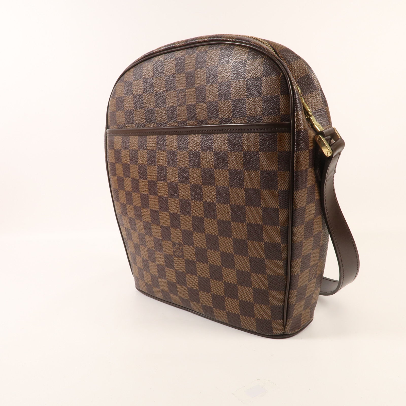 LOUIS VUITTON Damier Ebene Ipanema GM金扣肩背袋
