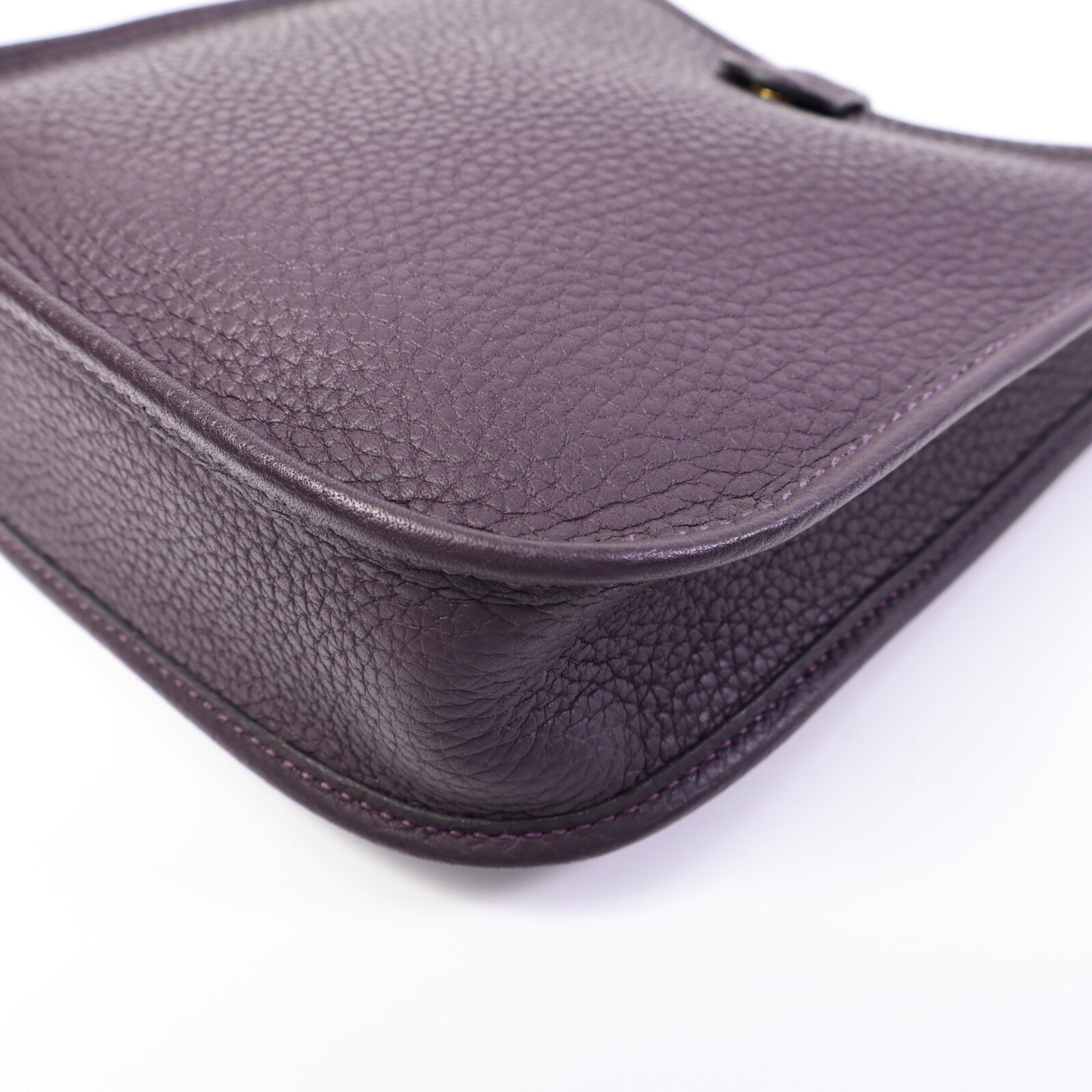 HERMES Clemence皮革Evelyne TPM肩背袋Raisin