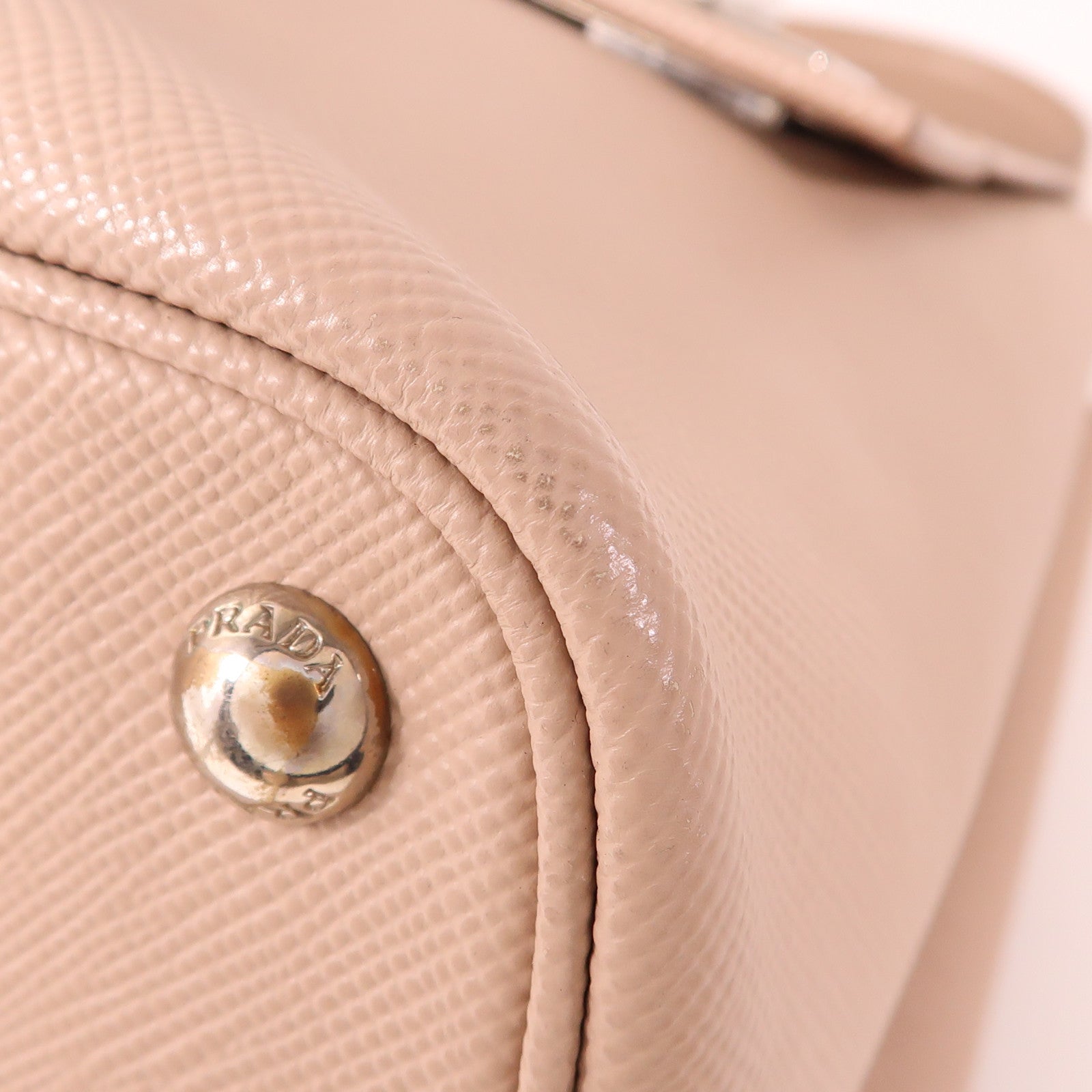 PRADA 牛皮皮革Saffiano Cuir Convertible Tote Bag銀扣手挽肩背兩用袋