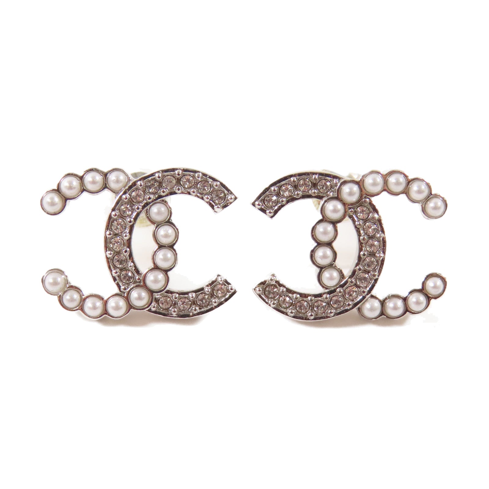 CHANEL 金屬Earrings耳環銀色