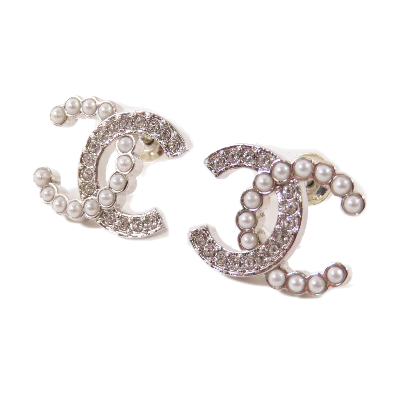 CHANEL 金屬Earrings耳環銀色