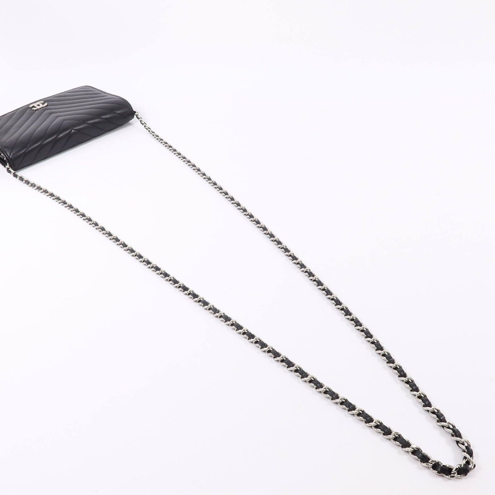 CHANEL 牛皮皮革WOC Wallet On Chain鏈帶肩背袋