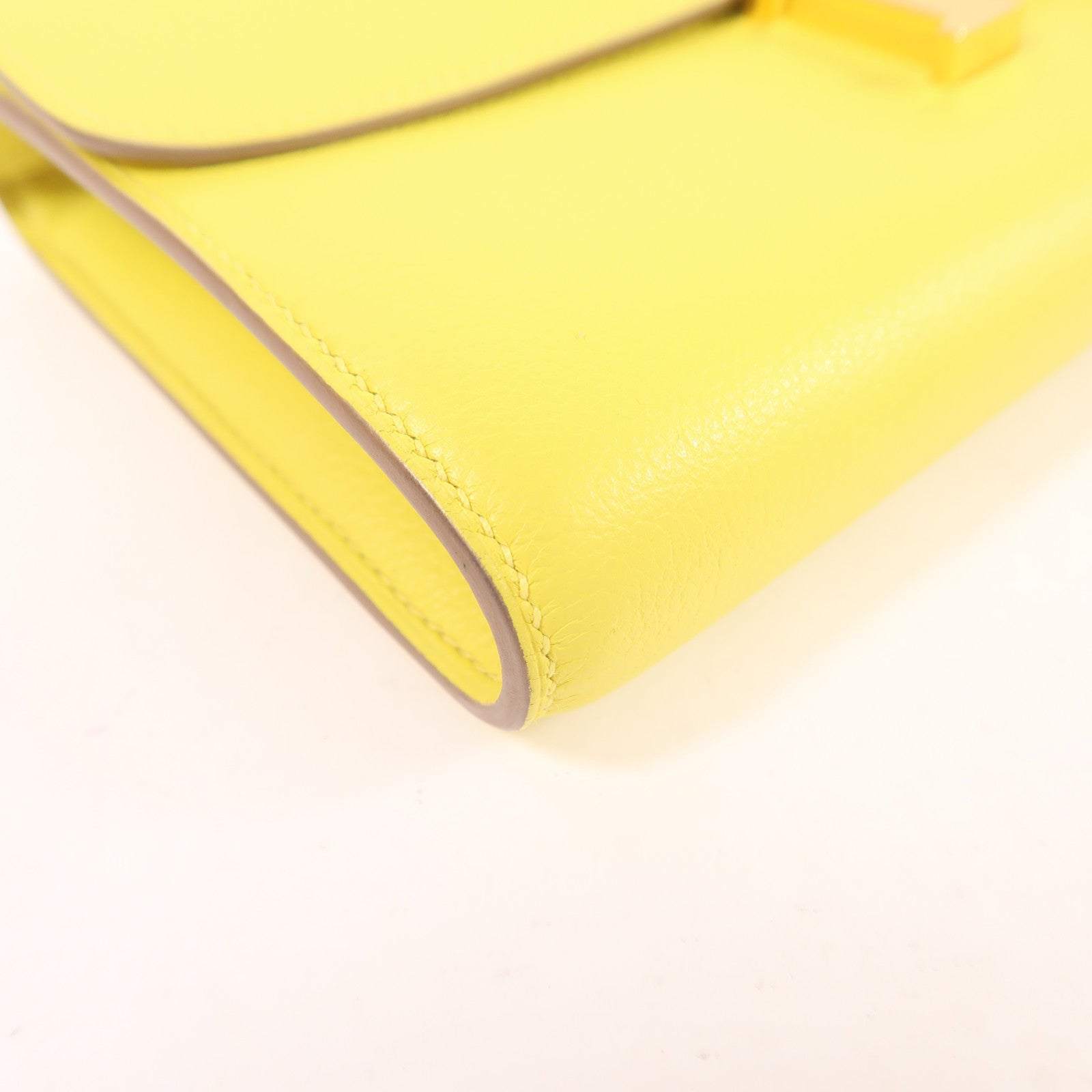 HERMES Evercolor皮革Constance To Go金扣肩背袋Lime