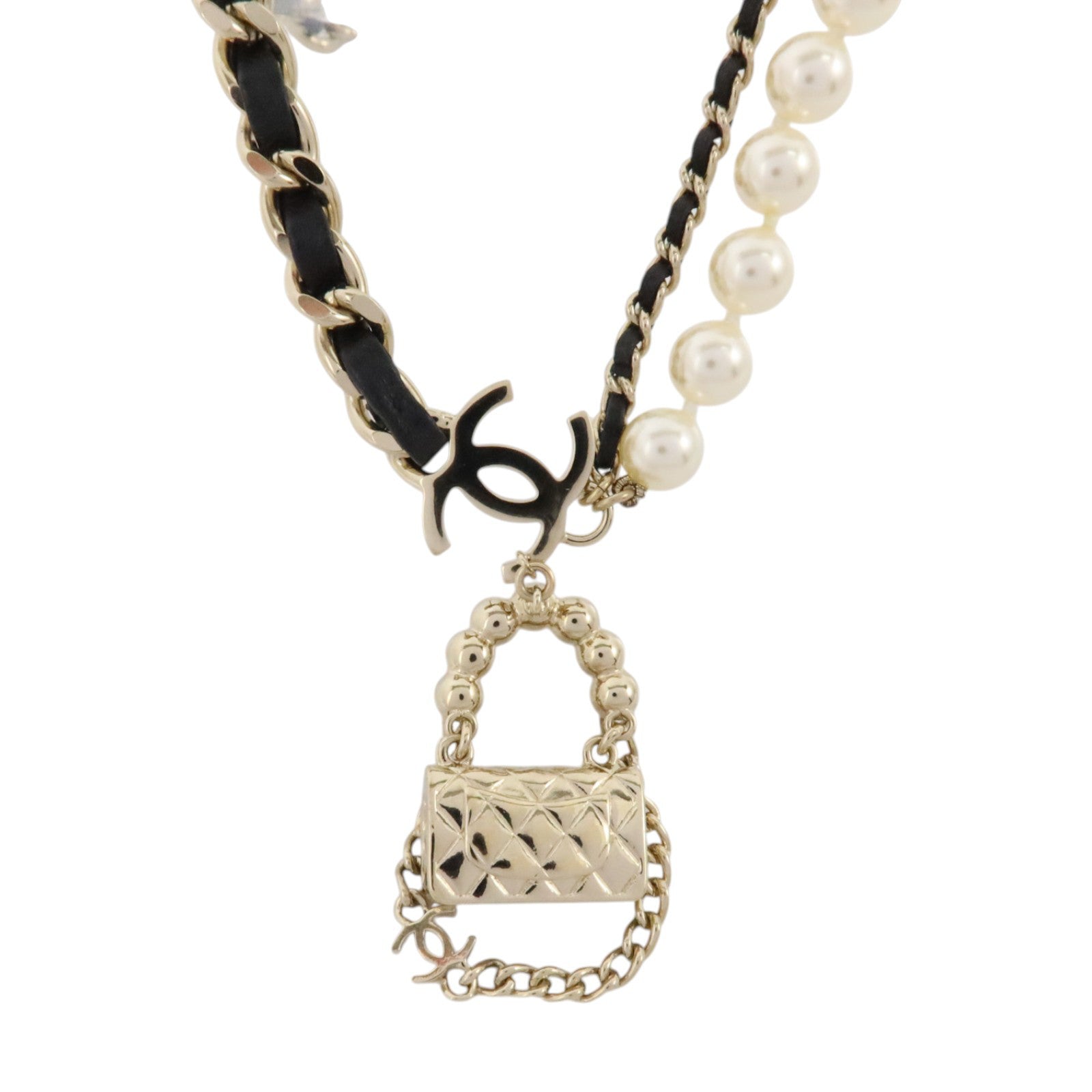 CHANEL 金属/皮革/PVC Necklace項鏈